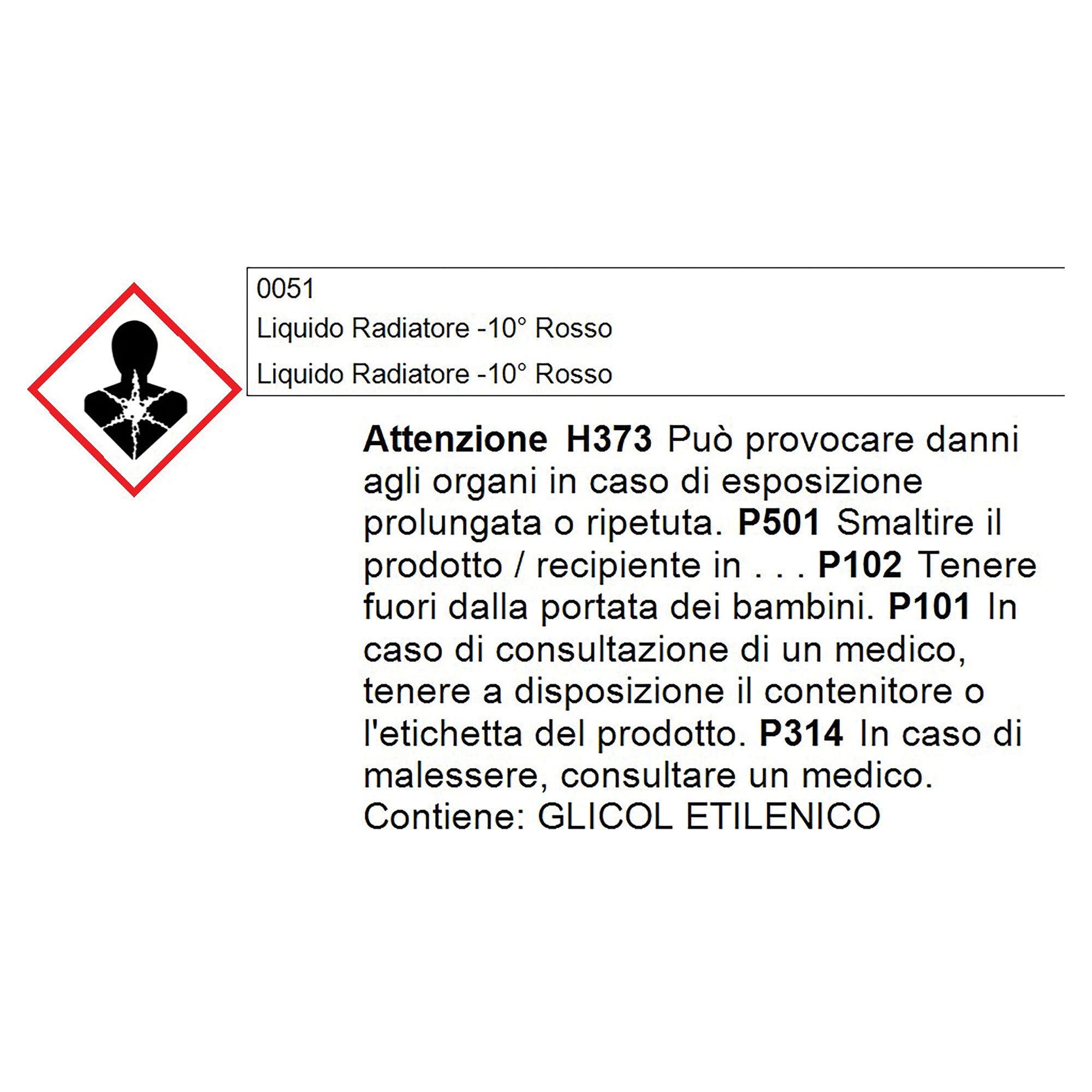 LIQUIDO RADIATORE ROSSO -10° 5 l PER MOTORI DI ULTIMA GENERAZIONE