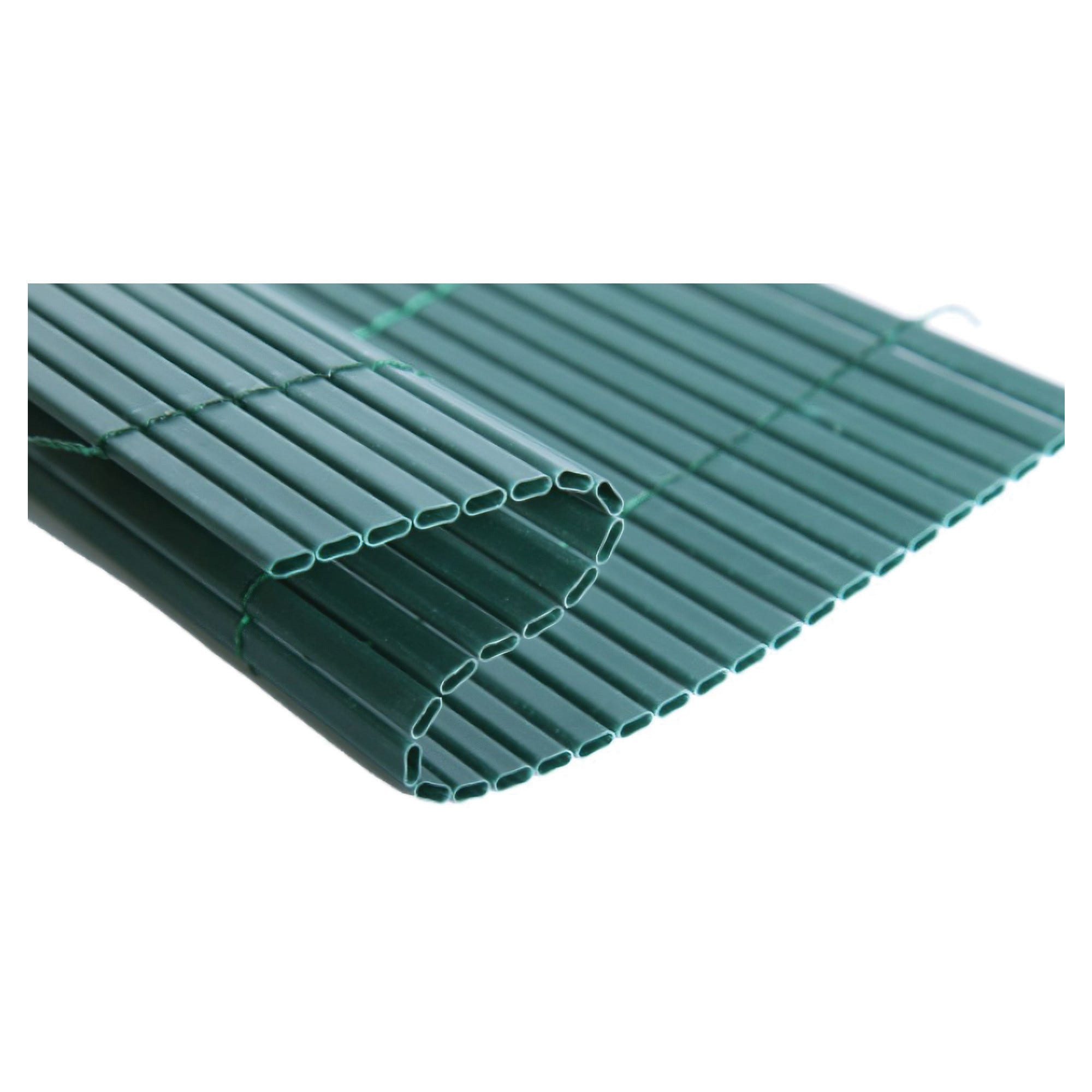 NOOR Tappetino frangivista in PVC, 1 x 10 m, verde, impermeabile, in plastica, per giardini, resistente ai raggi UV, per campi da tennis e balconi