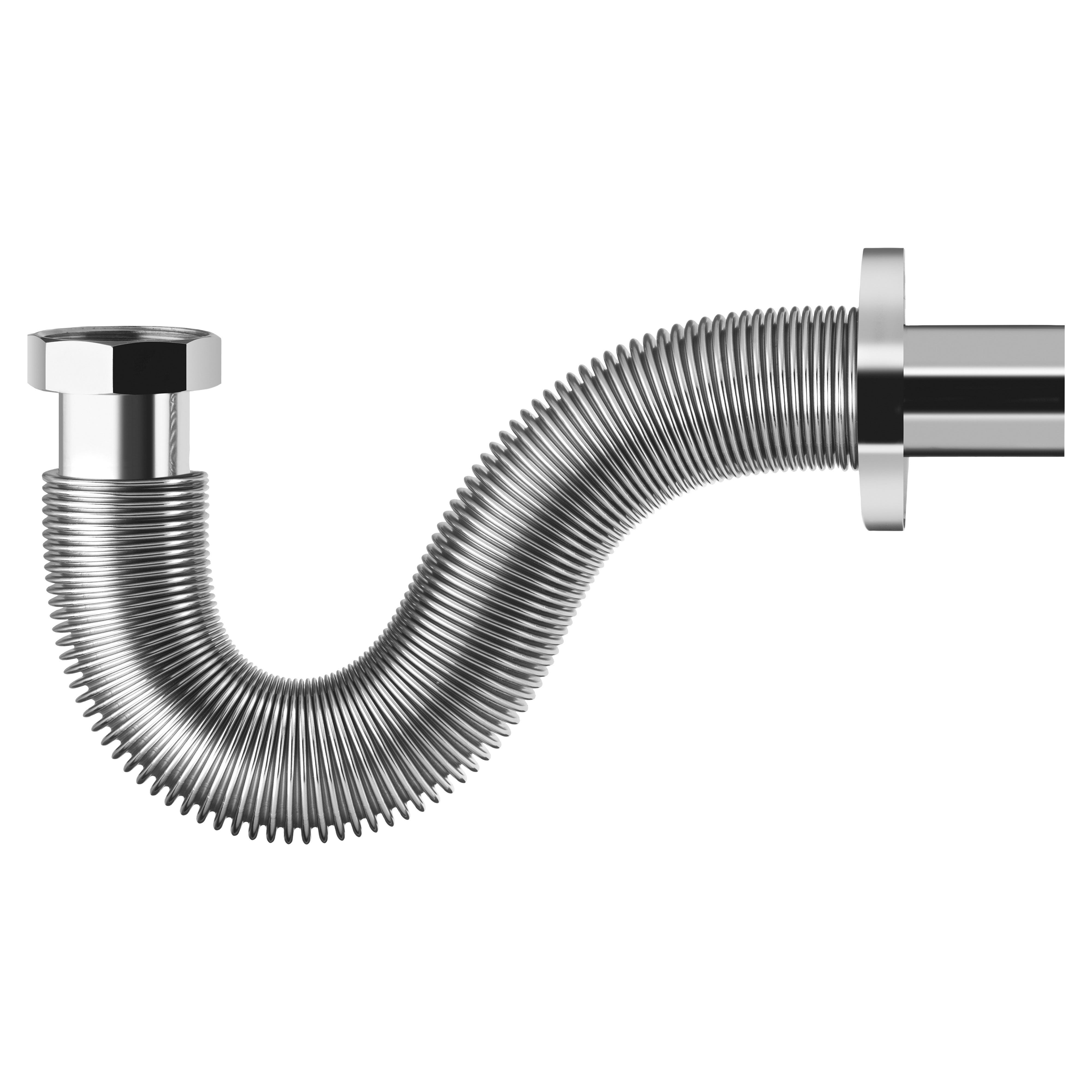 CANOTTO TUBO SCARICO Flessibile Estensibile Lavabo Lavello 400-800Mm 1