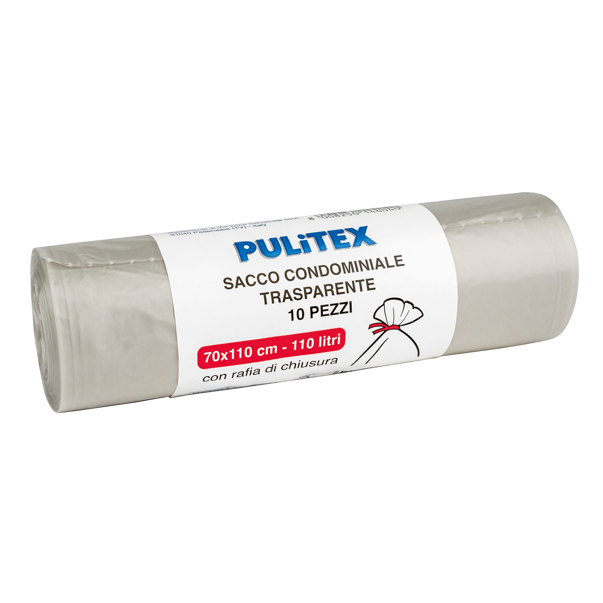 Conf. 10 Sacchi Per Rifiuti Colore Nero - 120 Litri - F.to 70x110 Cm - 3