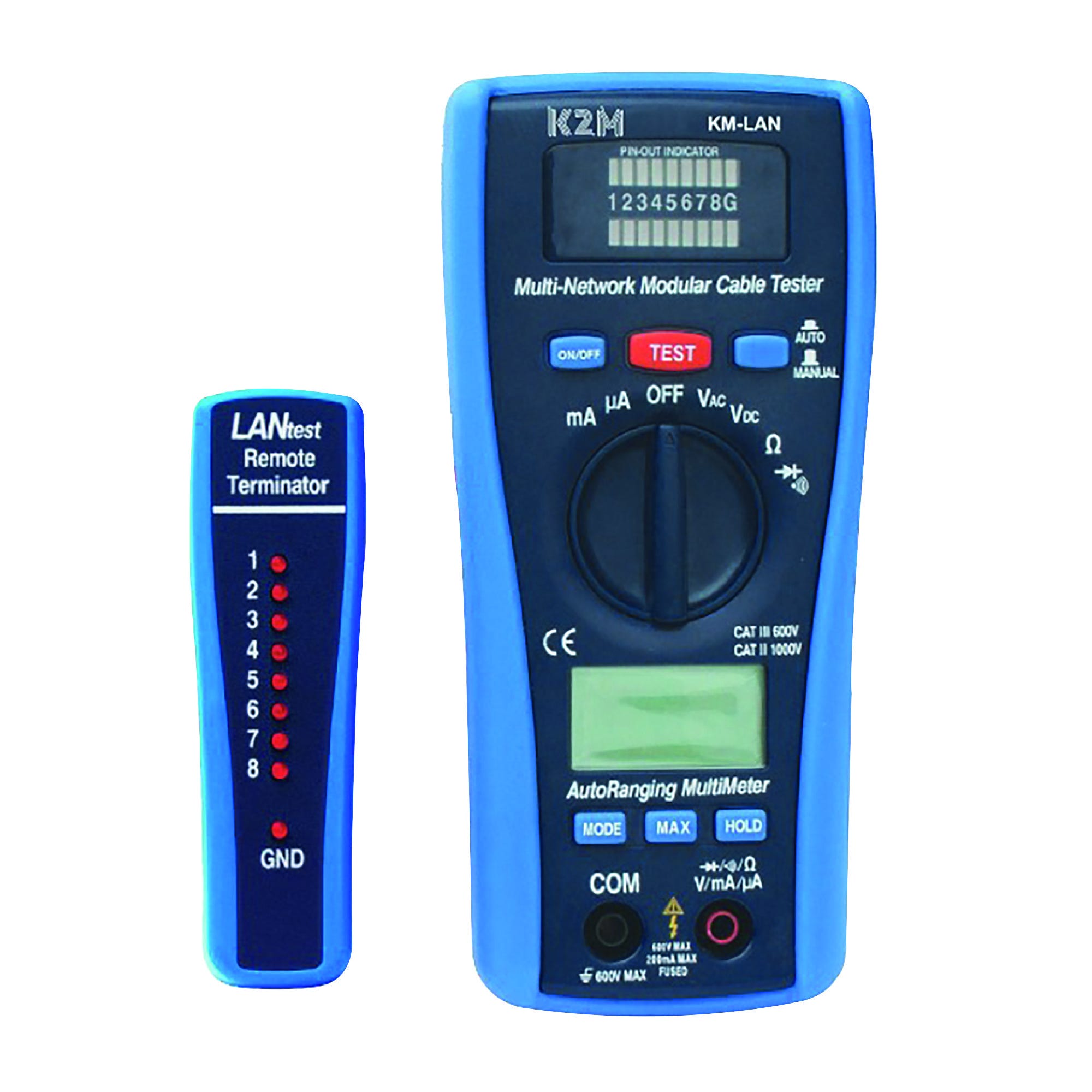 Tester di prese con test RCD e visualizzazione della tensione, 6 diagnosi di guasti, visualizzazione della tensione e della corrente di dispersione, | Leroy Merlin