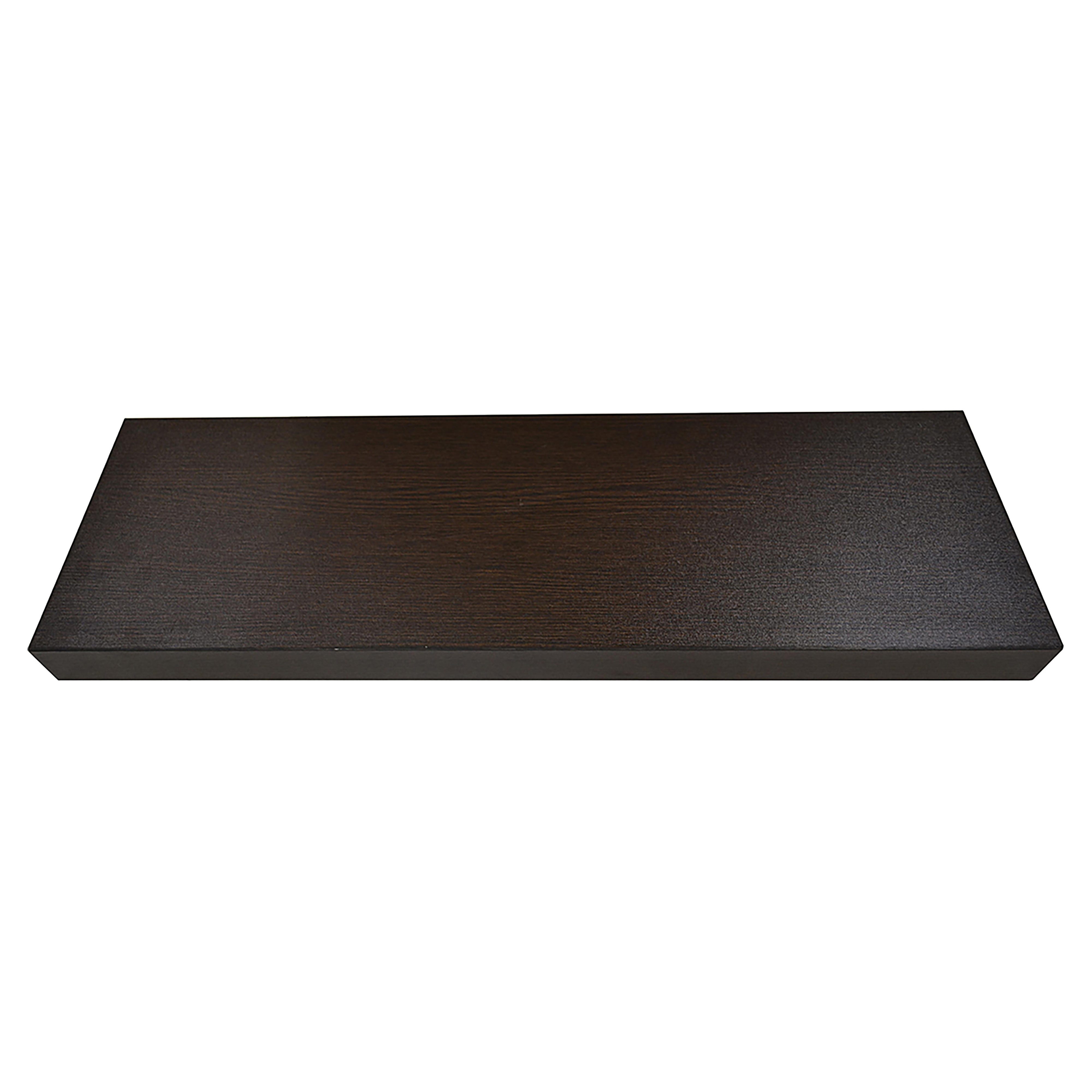 2 Mensole Galleggianti In Vetro Temperato Nero 50x20 Cm | Portata 10 Kg | Staffe In Lega Di Zinco Incluse | Per Bagno, Soggiorno, Cucina