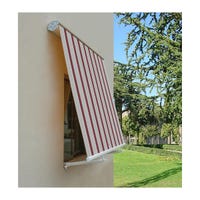 Tenda Da Sole Cassonata Rigata Verde Bianco 300x300 Cm - Per Terrazzo E Giardino - Foto 7