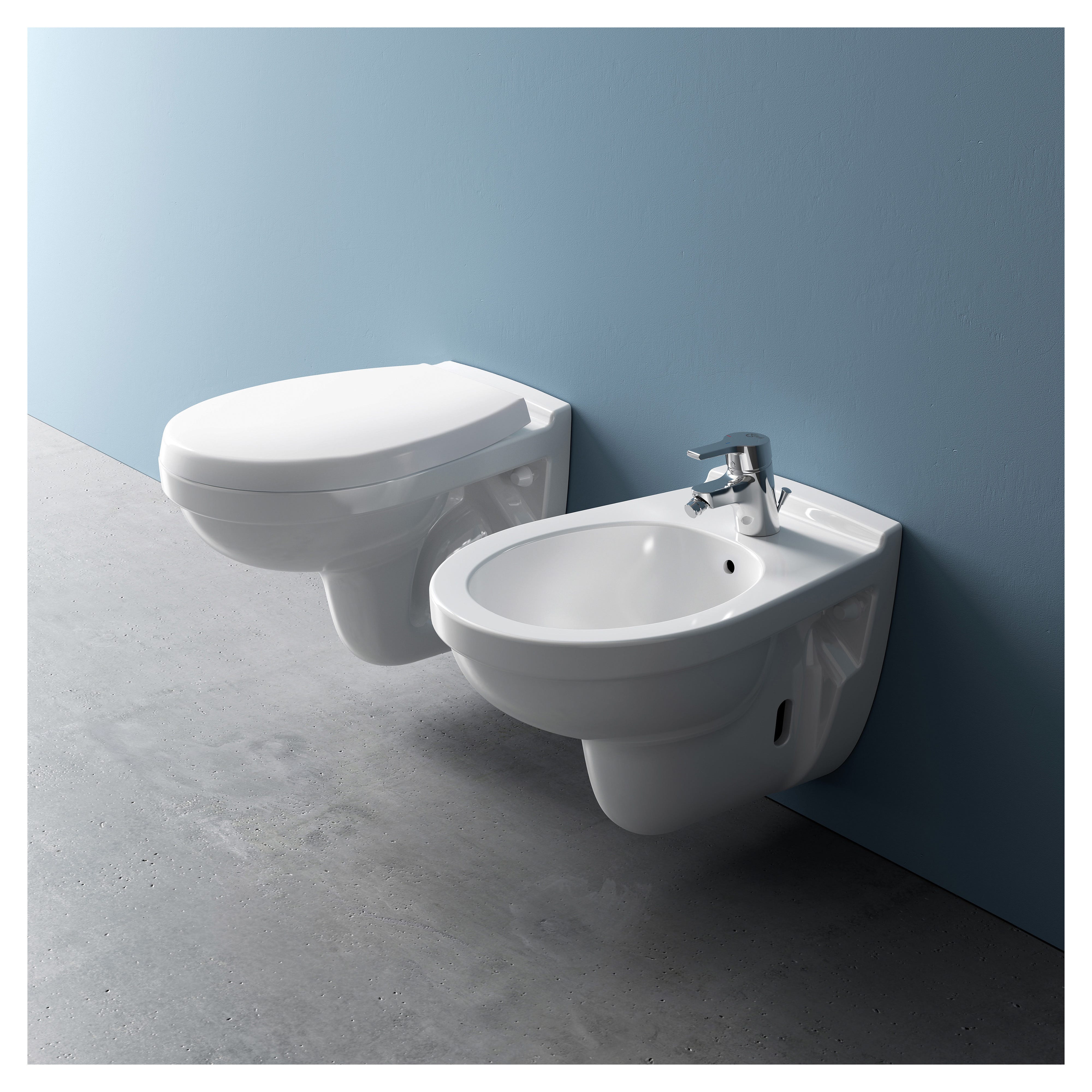 Ideal Standard Bidet Sospeso Tesi Classic – Monoforo, Ceramica Bianca, Formato Normale, Modello R373961