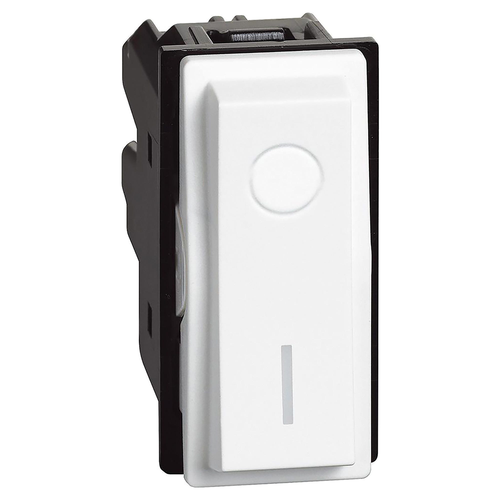 Interruttore Luce 2 Vie Gunsan Moderna - Incasso Bianco, Sistema Senza Viti, 10A 250V