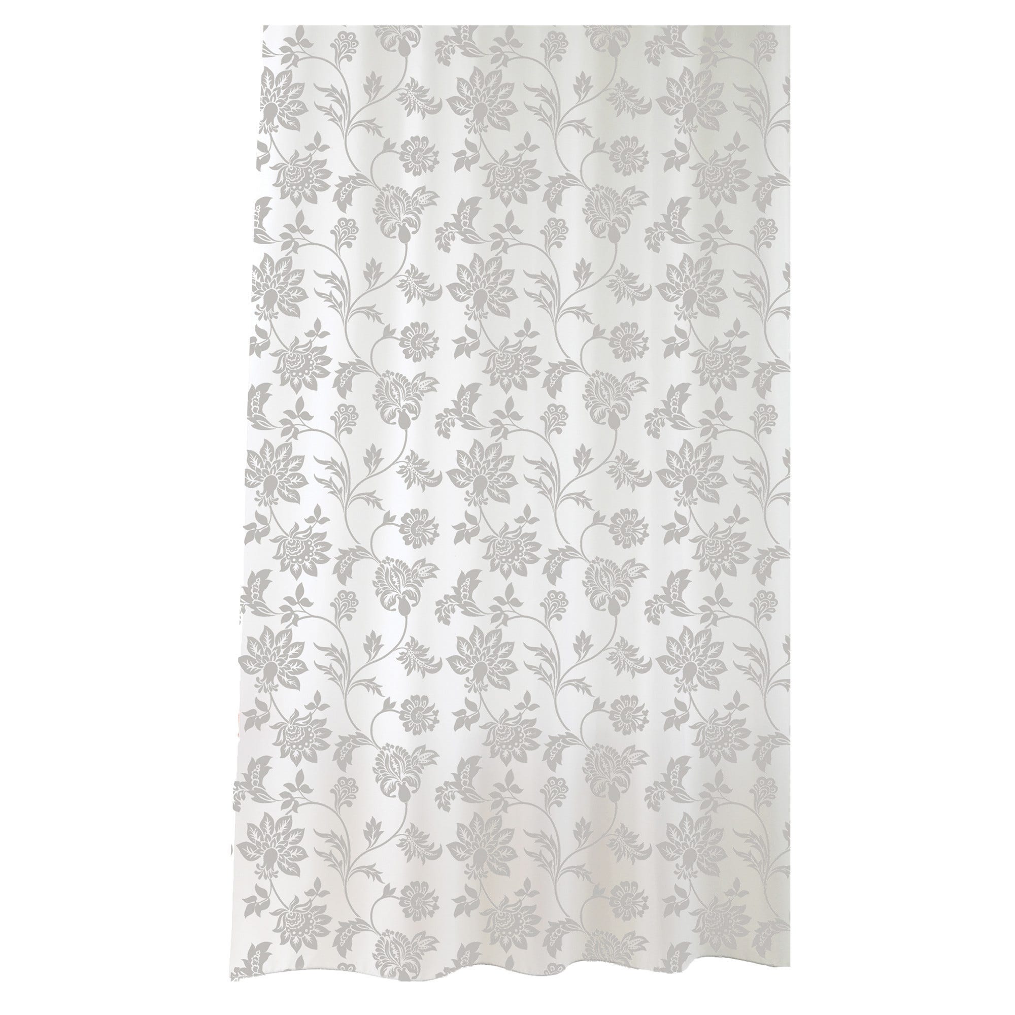 Tenda Doccia Antibatterica Extra Lunga 180x220 Cm – Poliestere Bianco Pesante Con Ganci
