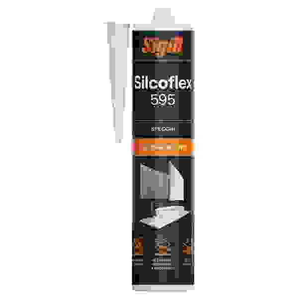 SILICONE NEUTRO SILCOFLEX 595 SIGILL 300 ml TRASPARENTE PER PVC ...