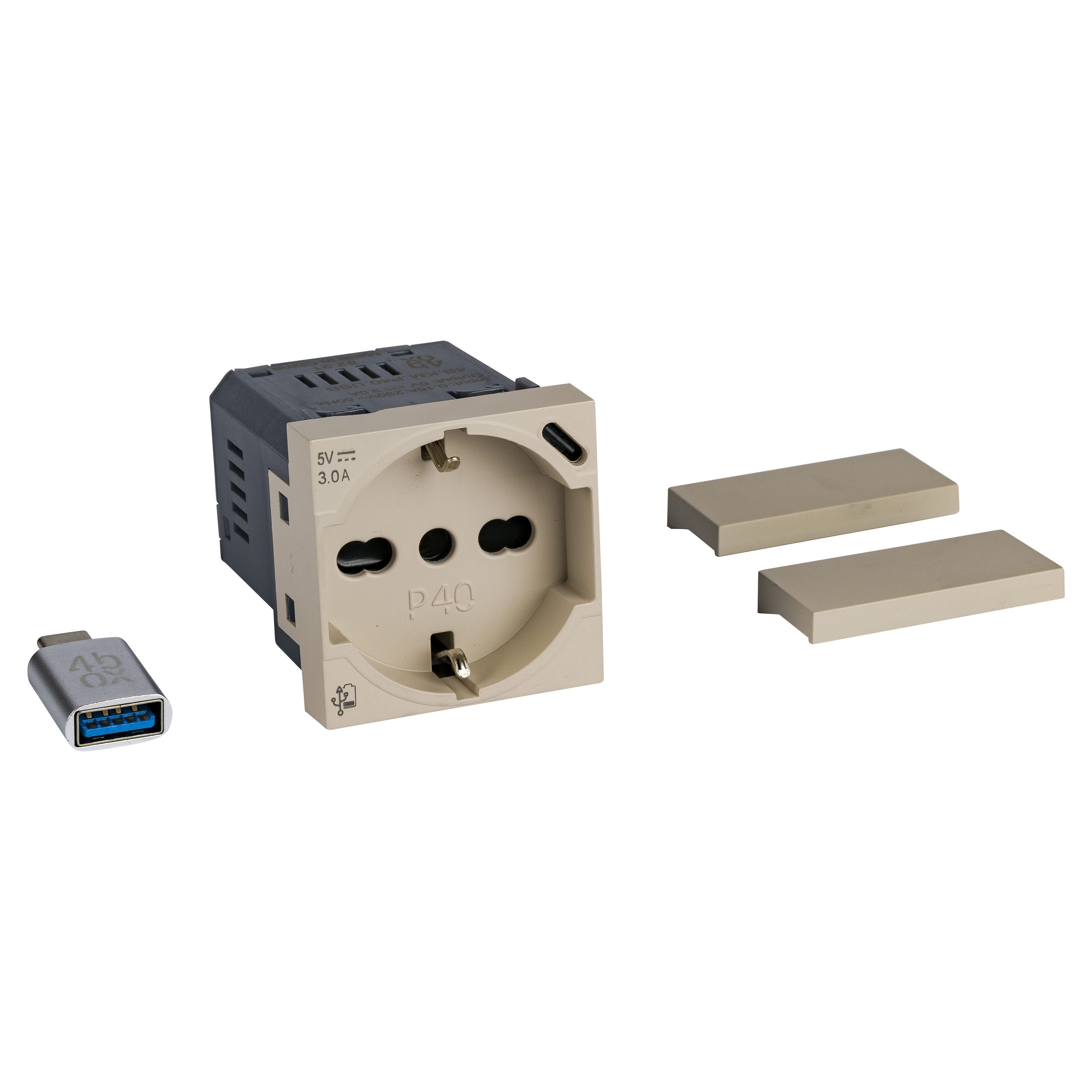 Usb A / C socket 2.4A + Usbc 3A 4104330H