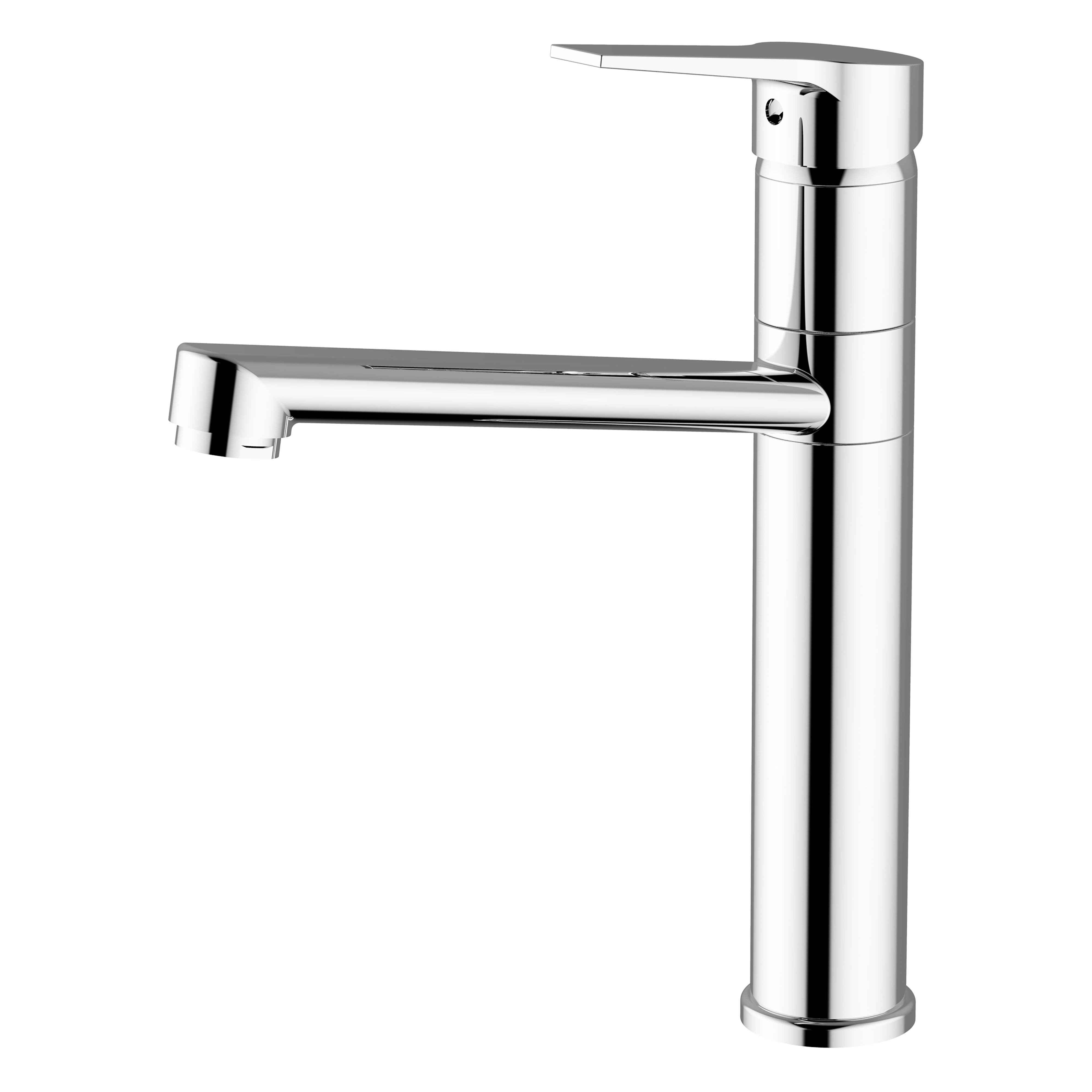 DP Bath Rubinetto Lavello Serie Almendro | Monoblocco Cromato, Cartuccia Ceramica 40 Mm | Con Tubi Flessibili Da 35 Cm