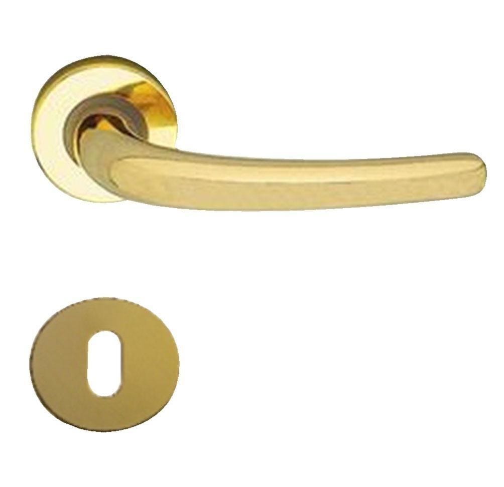 MANIGLIA A ROSETTA COTTALI - GEMMA PORCELLANA OTTONE LUCIDO QUADRO 8 Mm - Foto 6