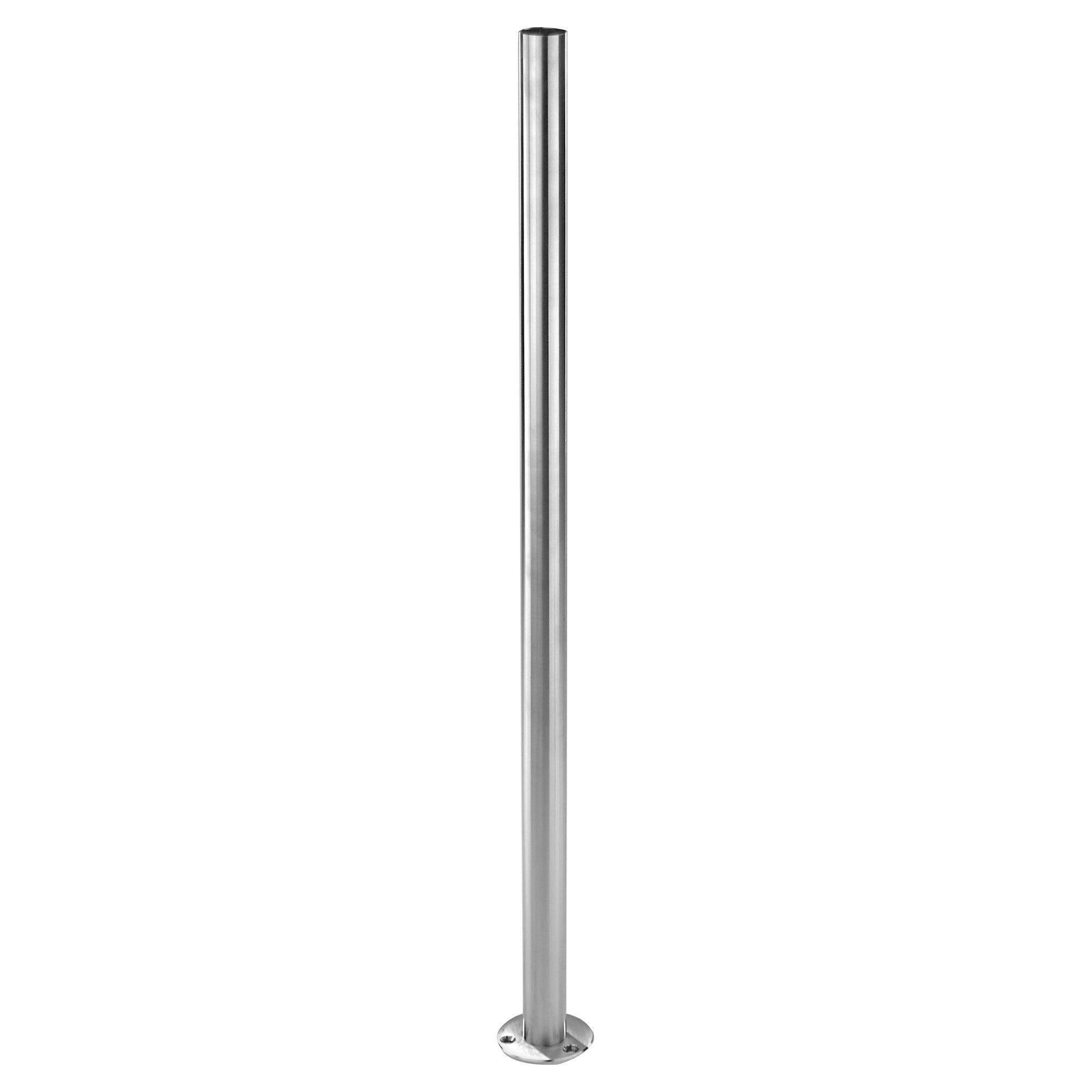 Fissaggio Pali Legno Supporto Per Pali In Acciaio Inox - Ancoraggio A Parete Per Tubi Da 42,4 Mm O 40x40 Mm, Finitura Lucida Supporti Per Pali In Legno - Foto 3
