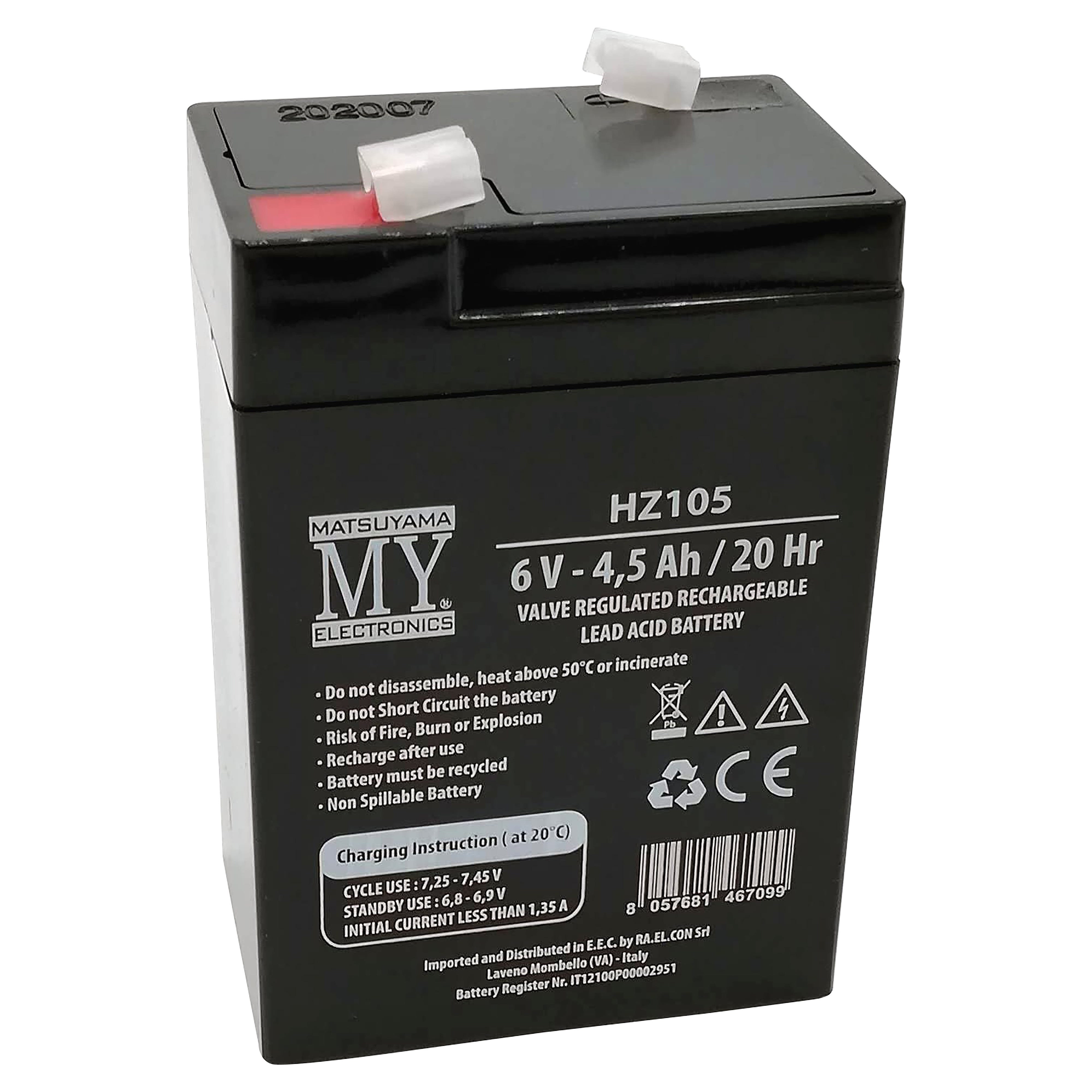 Akku-net Batteria Al Piombo Gel 6V 5Ah Per APC RBC1 | Sostituisce 4Ah/4.5Ah, 2 Pezzi, Con Faston F1 4,8mm