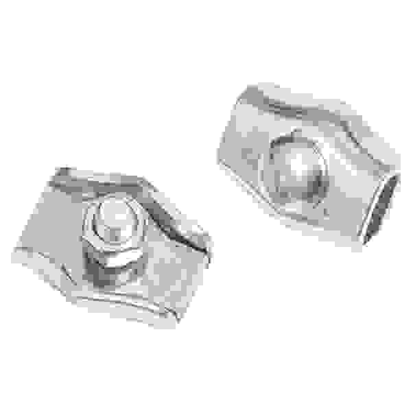 MORSETTI PIATTI 1 BULLONE 6 mm ACCIAIO ZINCATO 2 PEZZI