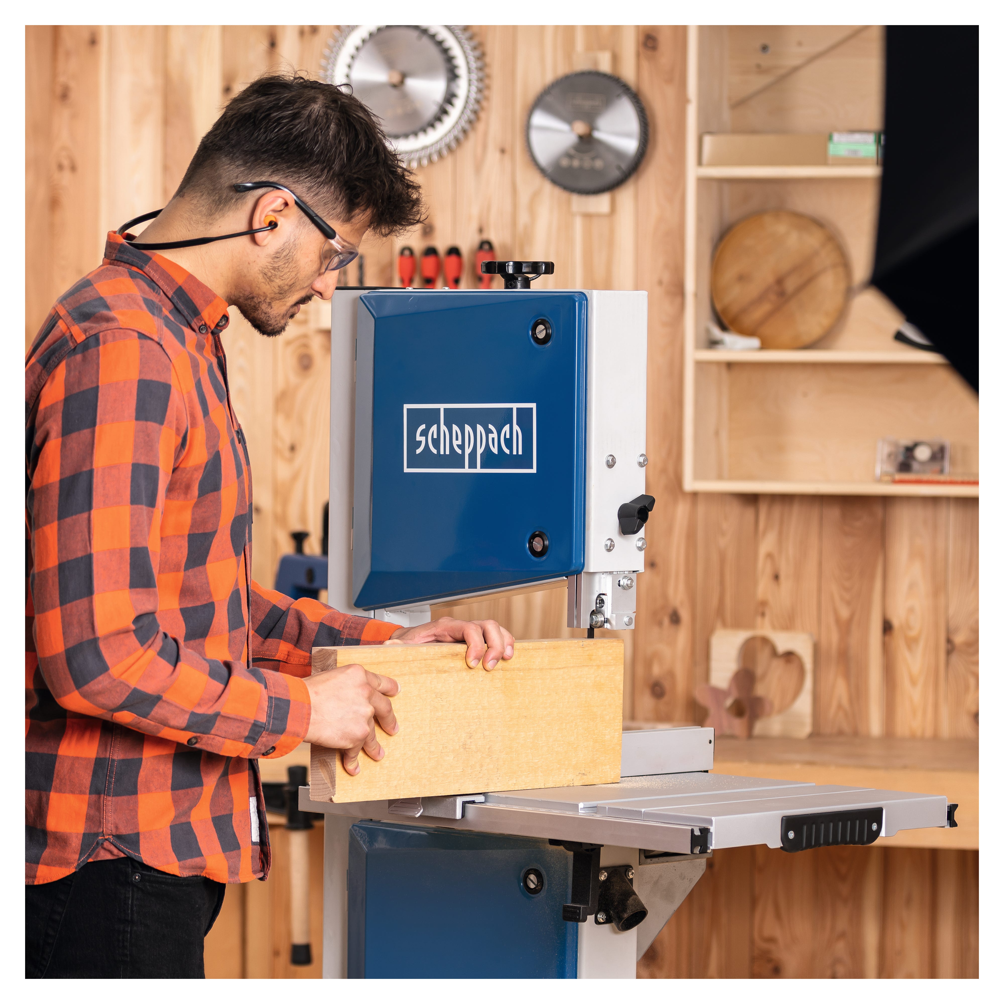 Scheppach Sega A Nastro HBS25 - 350W, Altezza Taglio 80mm, Tavolo Inclinabile, Per Legno - Foto 8