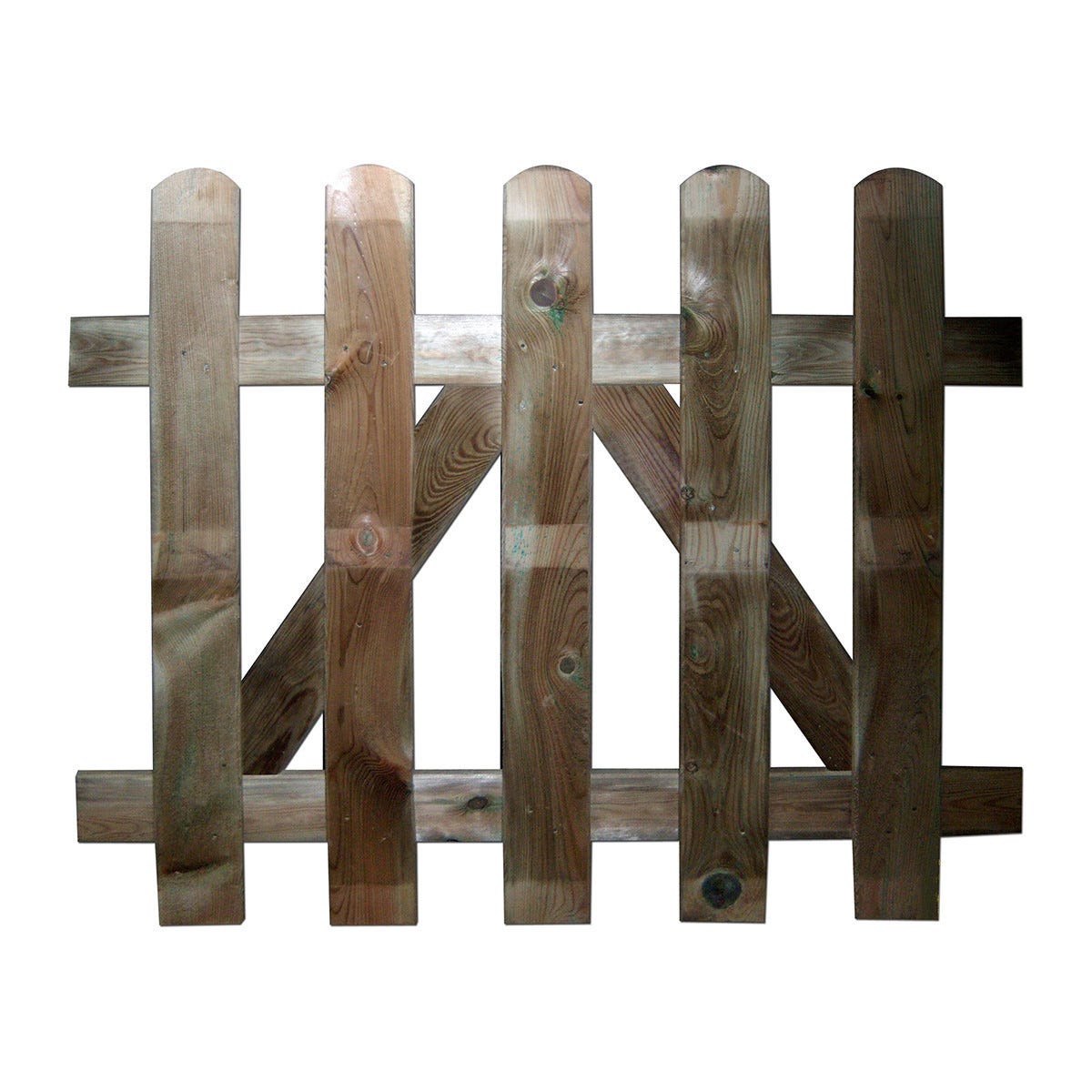 Cancello Da Giardino In Legno Di Pino 100x100cm - Recinzione Verde Per Esterni - Foto 6