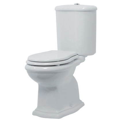 Vaso Monoblocco GINEVRA Con Cassetta - Scarico A Terra, Ceramica Bianca, CopriWC Termoindurente, Dimensioni 35x65x38 Cm - Foto 10