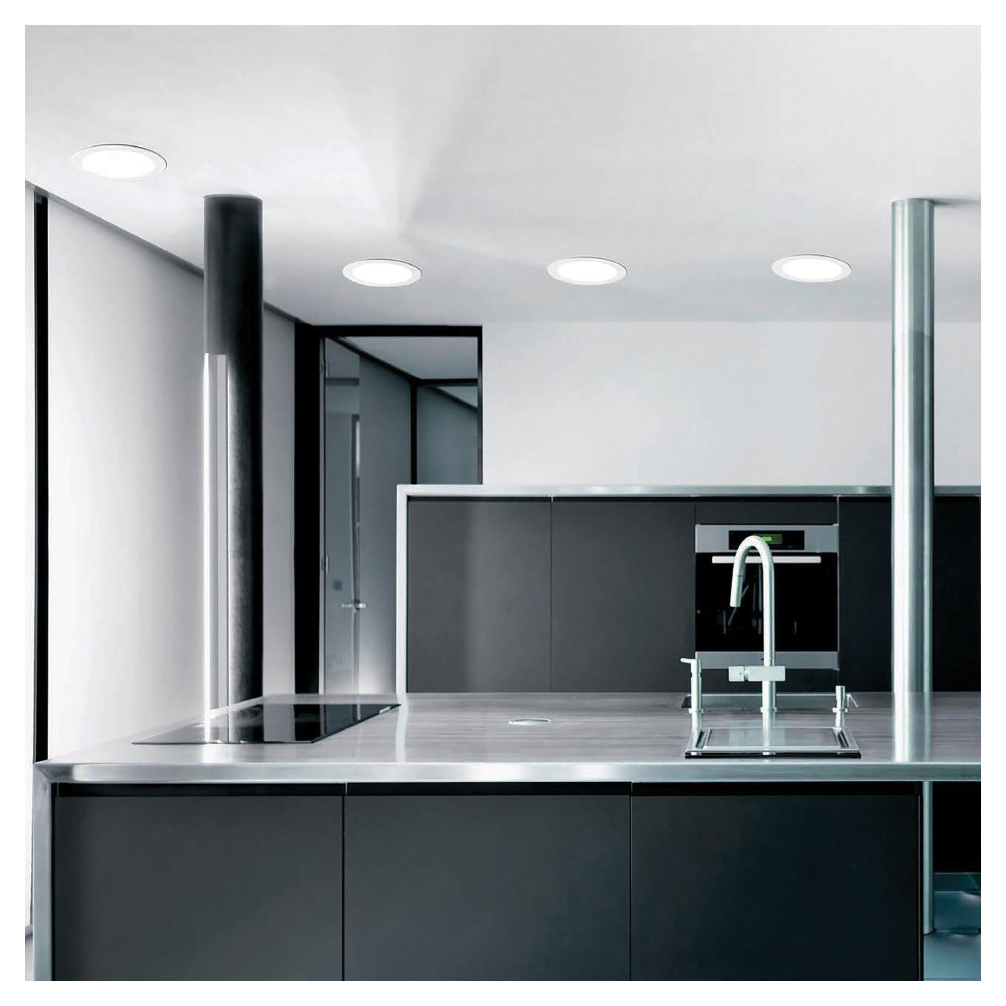 Applique Anello In Vetro Da Parete Luce Bianca Lampada Led Interno - Foto 10