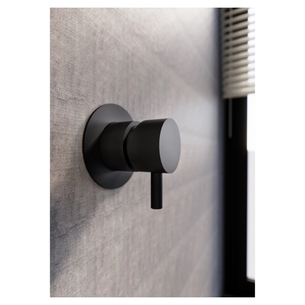 Miscelatore Doccia Incasso ERIKA - Nero Opaco, Ottone, Con Cartuccia 35mm E Piastra 11.5cm - Foto 10