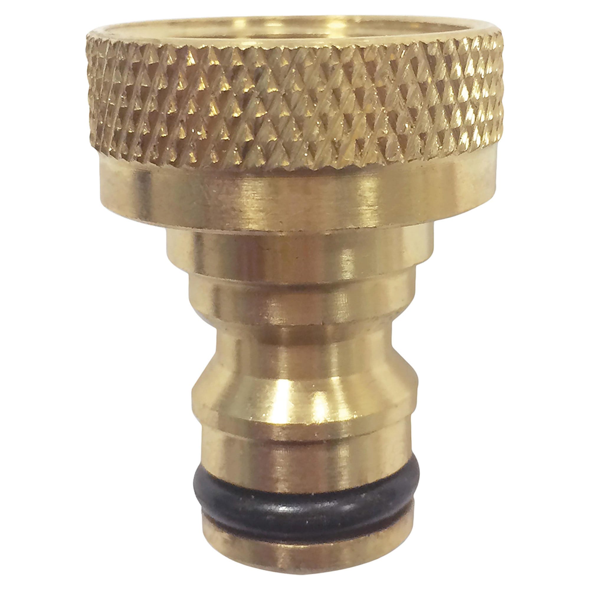 Adattatore Girevole Per Rubinetto Fackelmann 1 Pollice | Plastica Cromata In Nero | Made In Germany