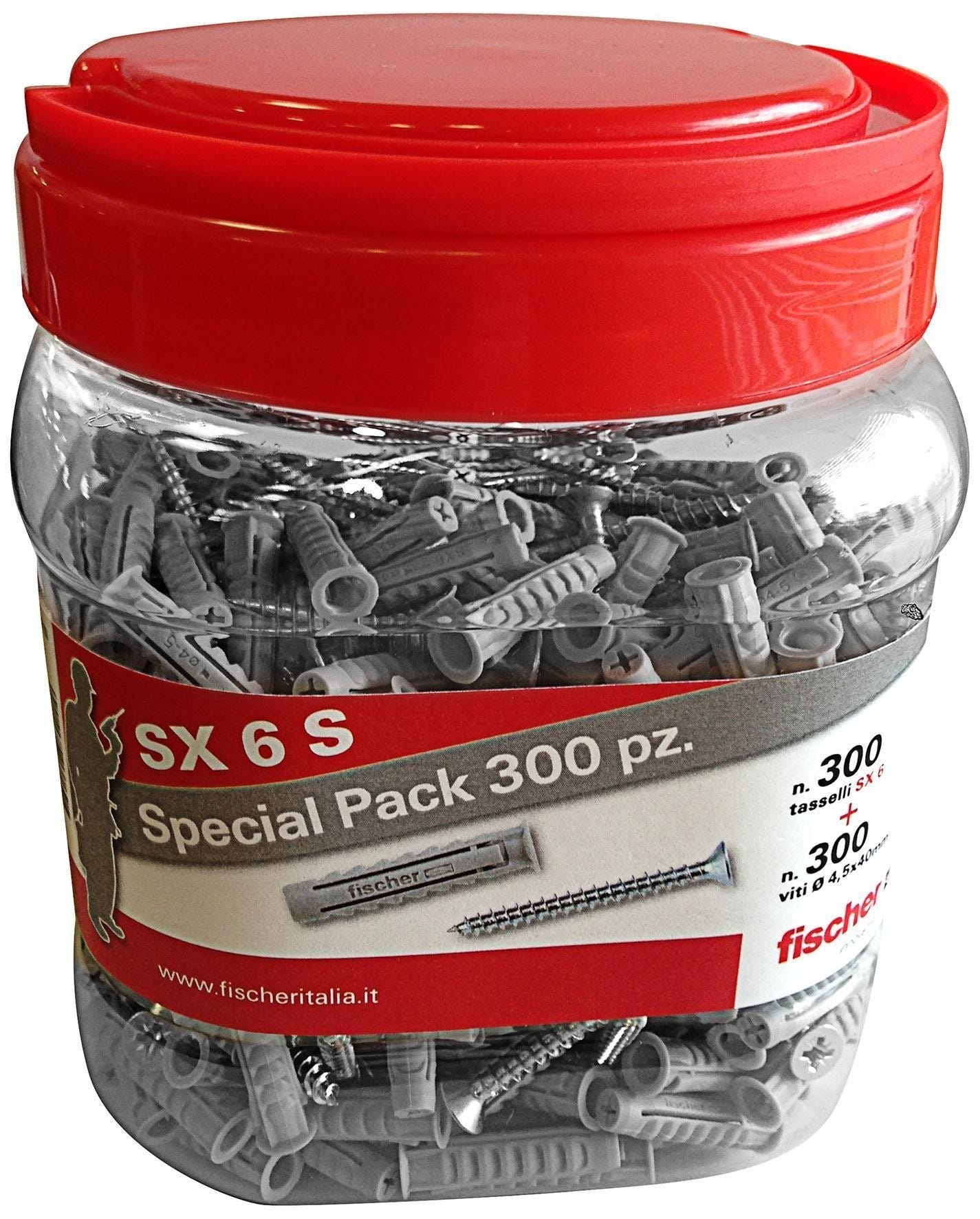 Fischer Big Pack SX Plus 240 Tasselli Per Muro - Per Fissaggi A Soffitto E Pareti
