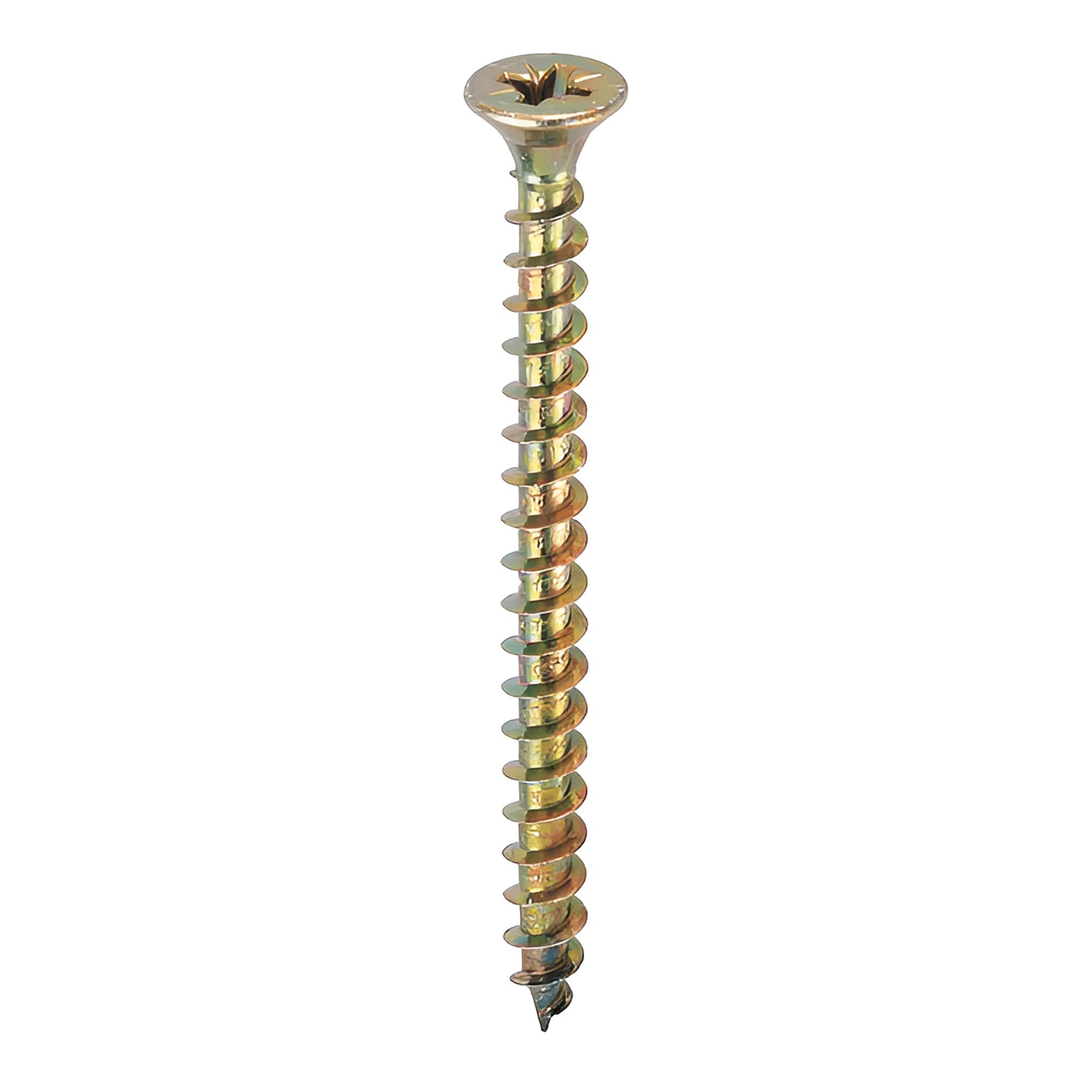 Viti Truciolari Fischer FPF-SZ 4,0x60 Mm - Filetto Totale, Testa Svasata, Bronzate | 500 Pezzi