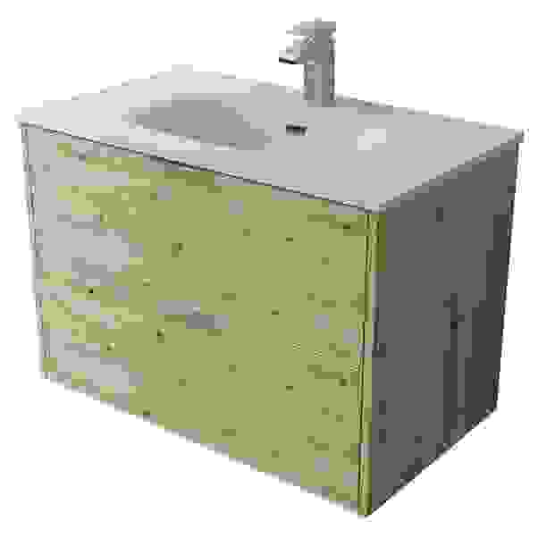 BASE CON LAVABO RIO ROVERE 2 CASSETTI 80x54x46 cm (LxHxP) SOFT CLOSE ...