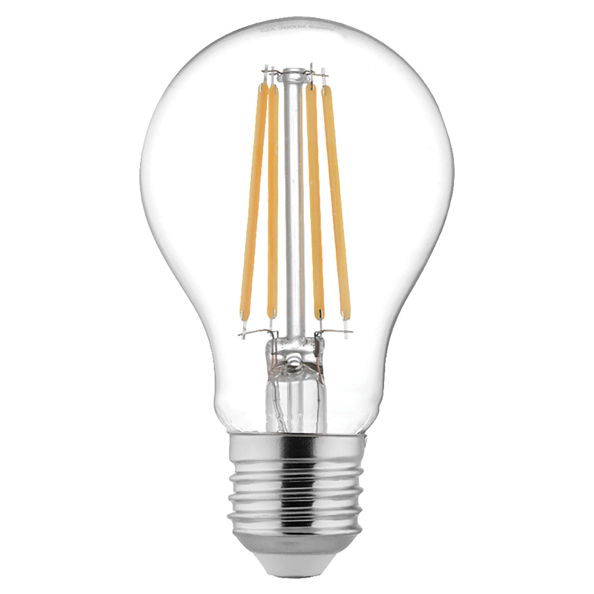 ELERGY Lampada Goccia LED 8W E27 1050 Lumen 3000K - Trasparente, Bianco Caldo