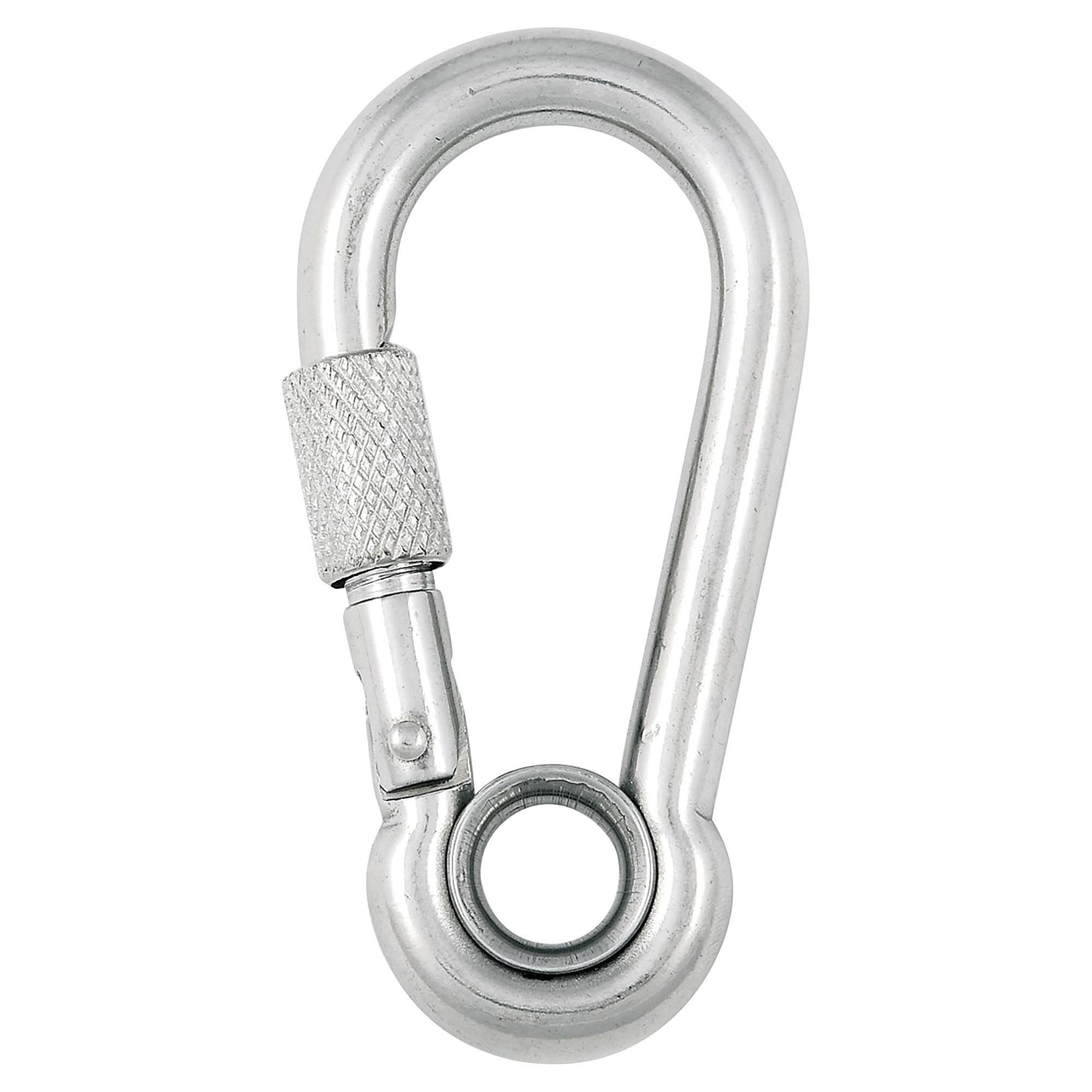 8 Piezas Mosqueton Grande, 80 Mm X 8 Mm, Carga Máxima De 300 KG, Mosquetones M8 Para Viajes, Camping, Hamaca, Senderismo, Toldos, Robusto Y Resistente Ai Desgaste Mosquetón De Resorte, Plata