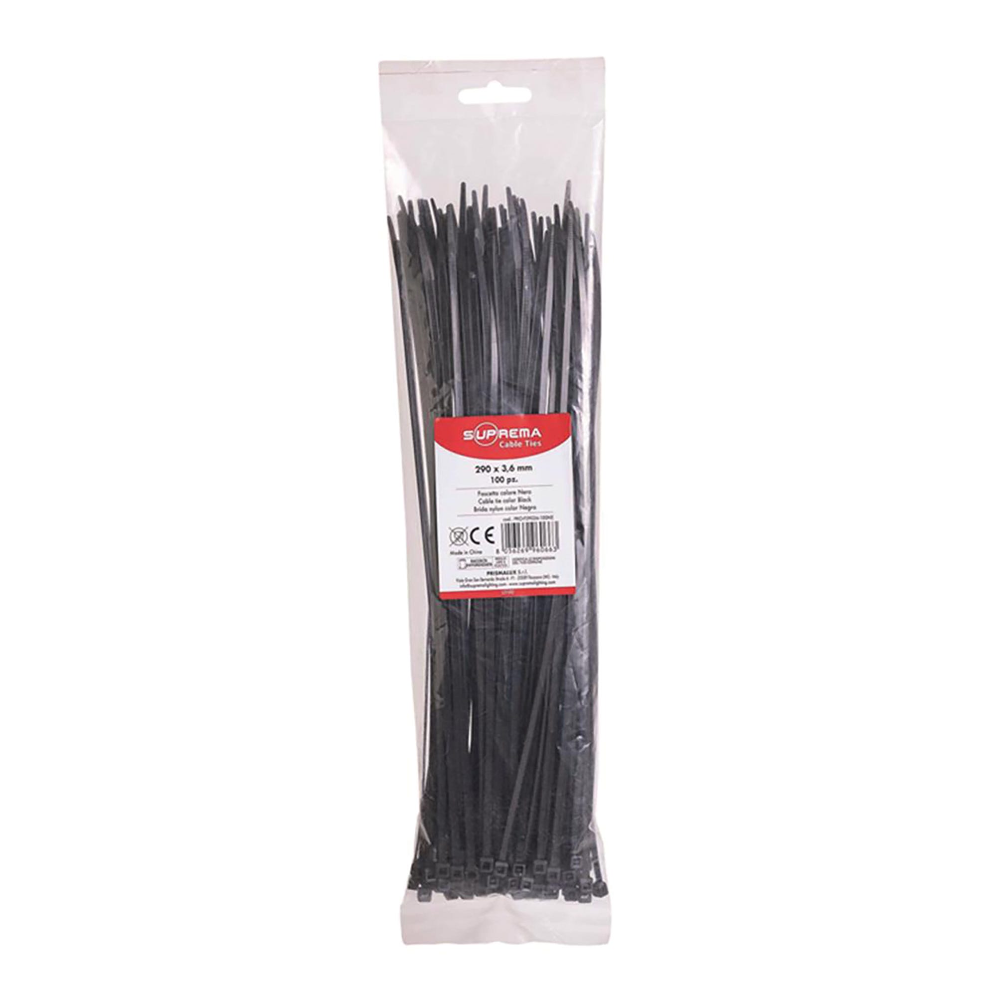 Fascette Fermacavo CKB-500: Kit 500 Pezzi, Nere, Resistenti UV, Per Esterno E Officina