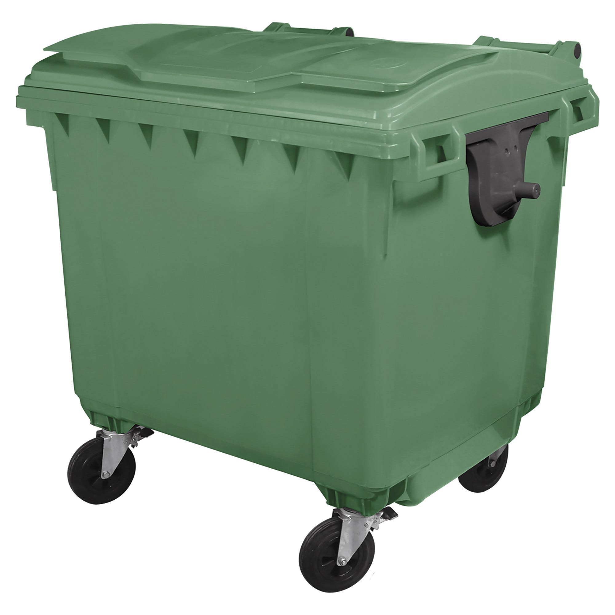 Bidone Per Raccolta Differenziata Mobil Plastic 120L - Grigio Verde, Carrellato, UNI EN 840 - Foto 6