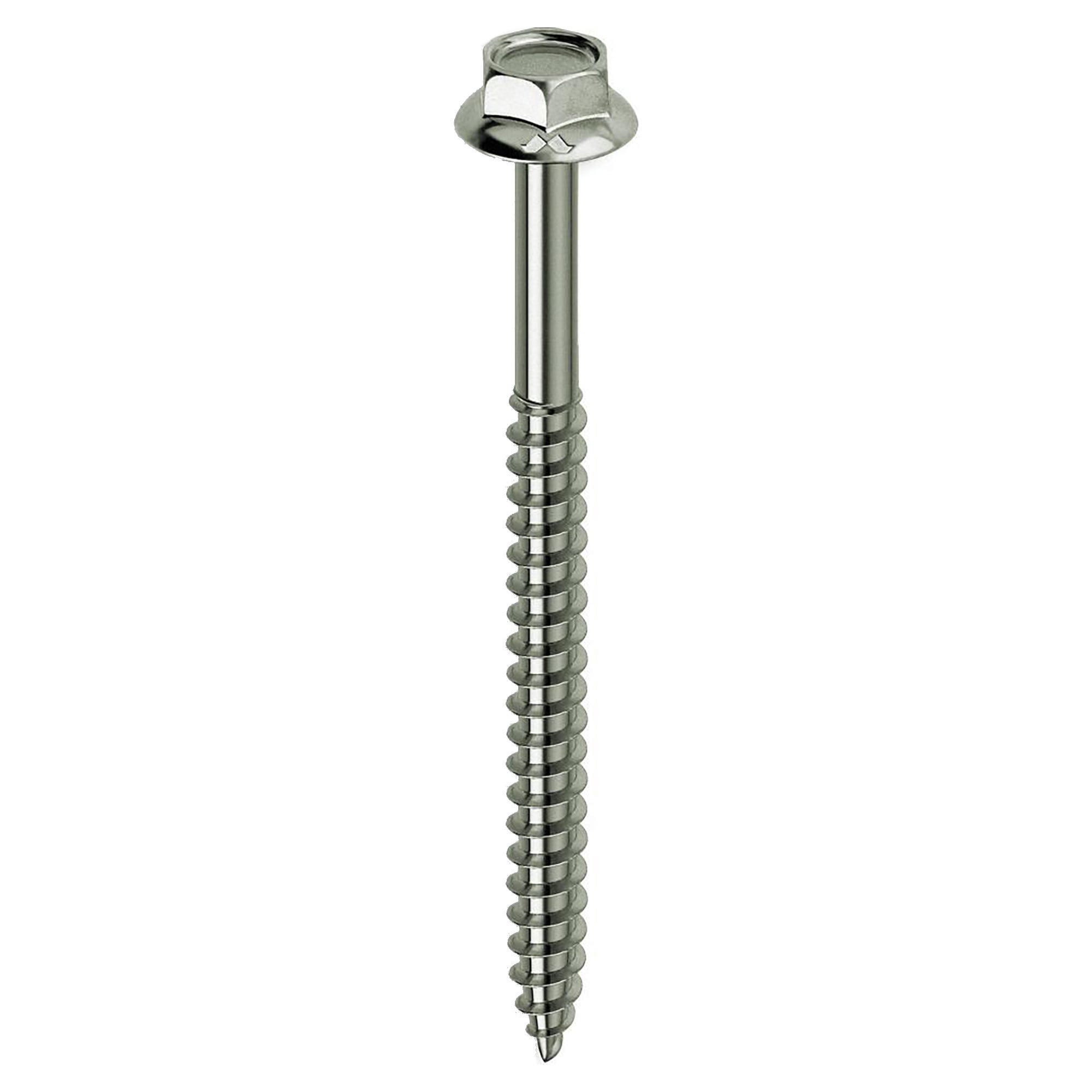 10 Viti Per Legno A Testa Esagonale In Acciaio Inox V2A – DIN 571 10x100 Mm – Qualità Professionale