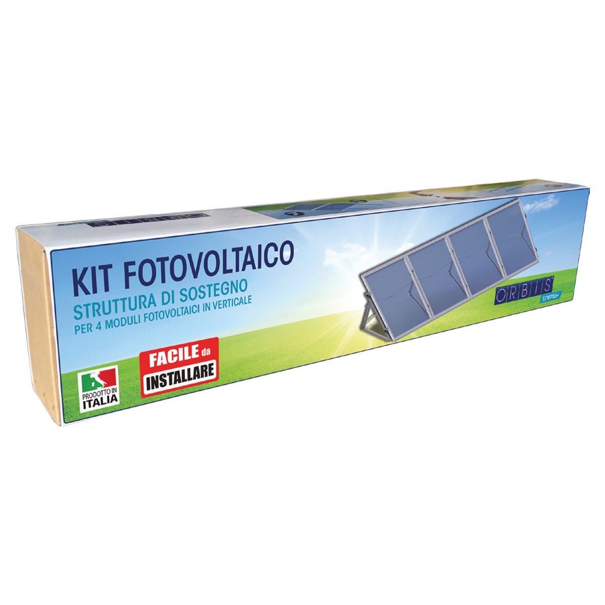 Kit per montaggio su tetto scheda per 4 pannelli fotovoltaici