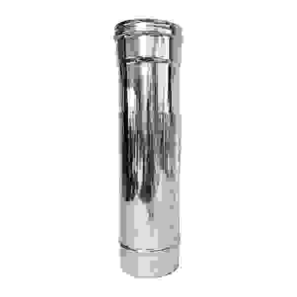 Kit D'évacuation Fumée Acier Inox Double Paroi - Diamètre Int. 100 Mm / Ext. 150 Mm - Pour Cheminée Ou Poêle