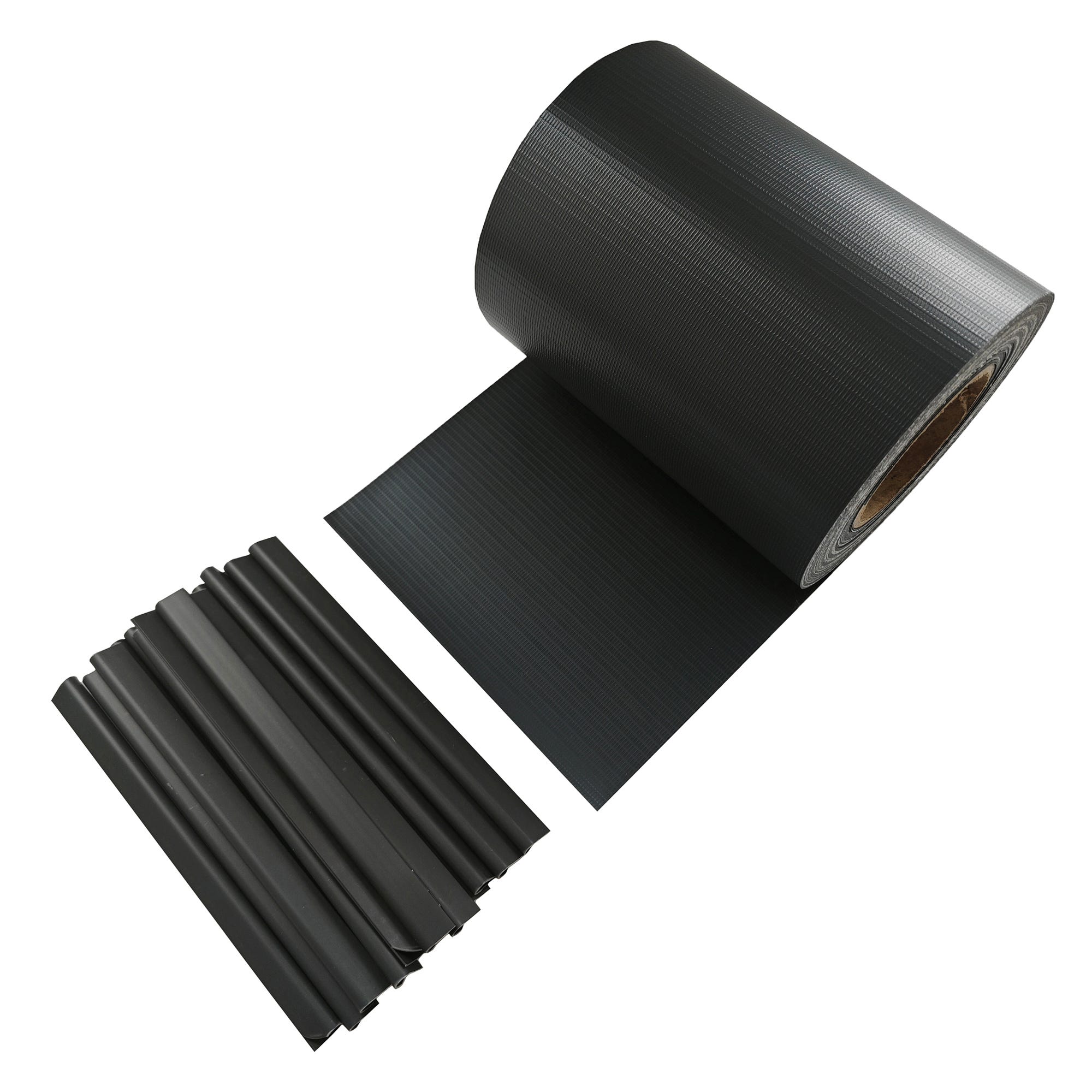 Rotolo Recinzione PVC TecTake 19cm X 35m Antracite - Con Clip Di Montaggio, Antivento E UV - Foto 3