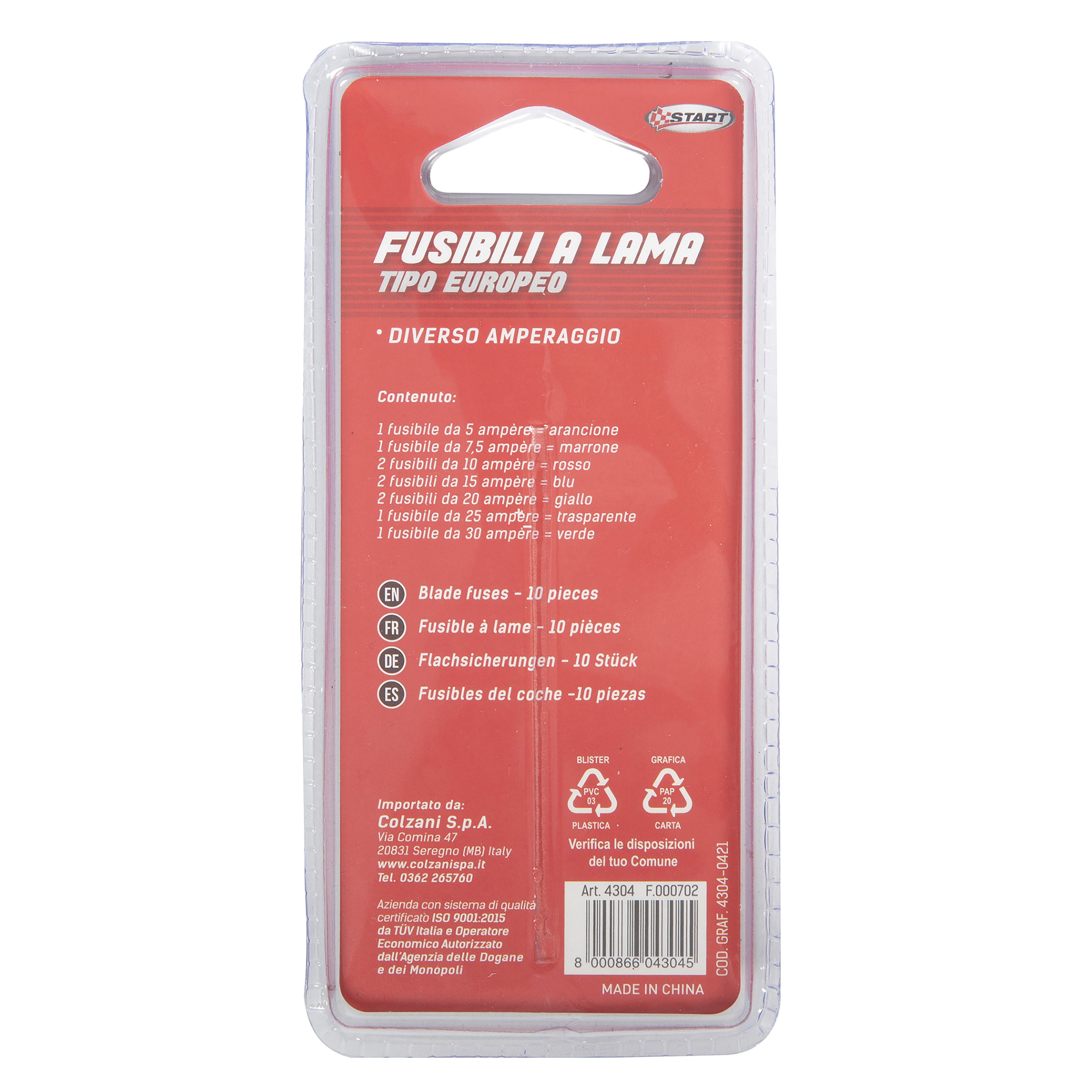 Mini fusibili a lama, 30 A, colore verde, per auto/camion/auto – 10/20