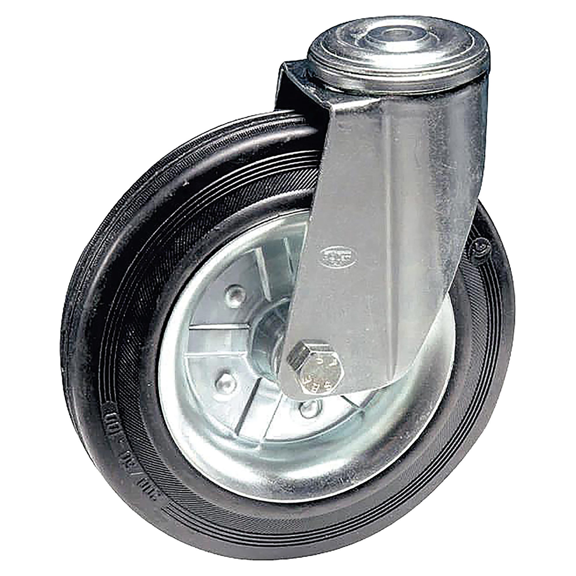 Ruota Con Foro Per Bulloni In Gomma Da 100 Mm Con Bullone, Ruota - Foto 9