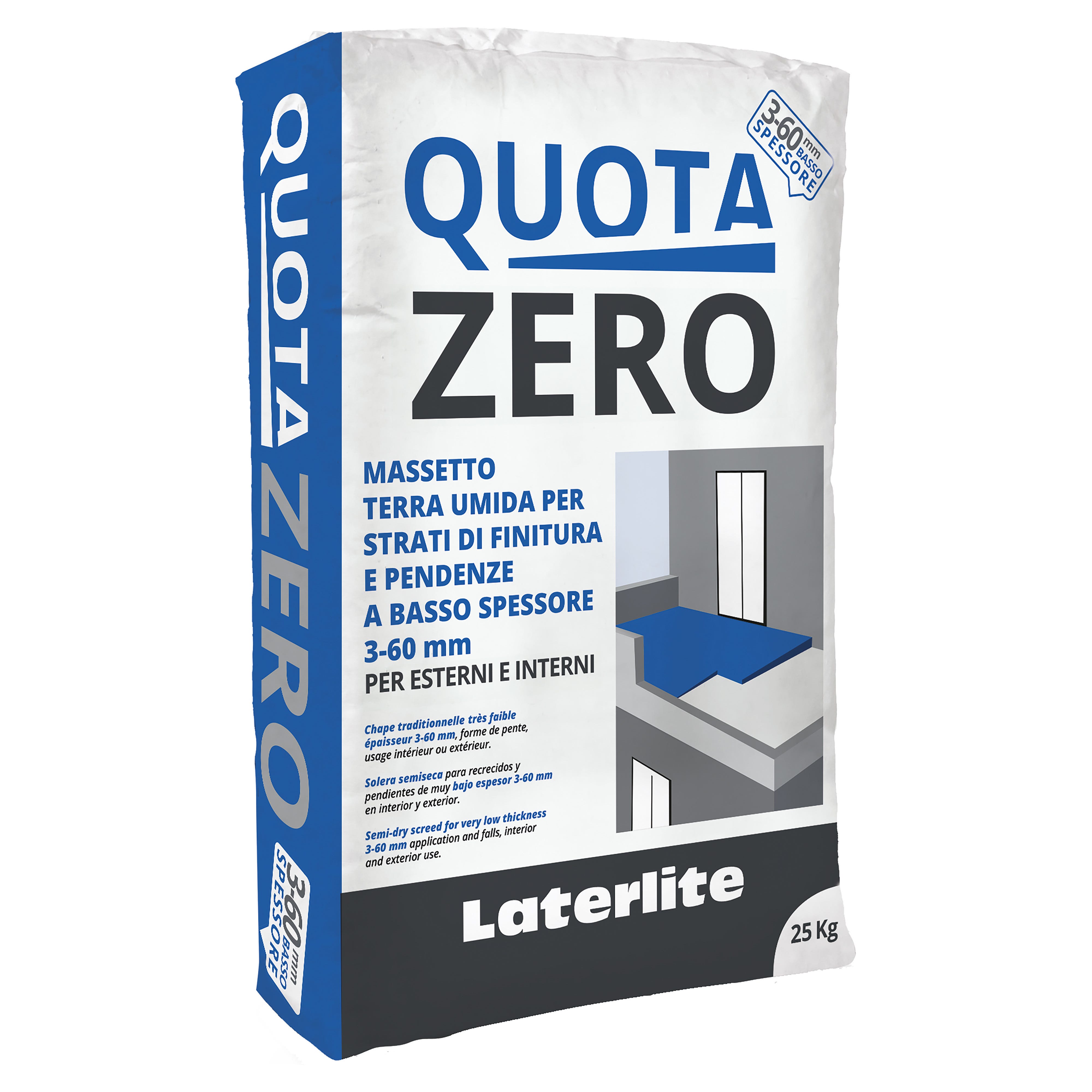 MASSETTO TERRA UMIDA QUOTAZERO 25 kg A BASSO SPESSORE 360 mm PER