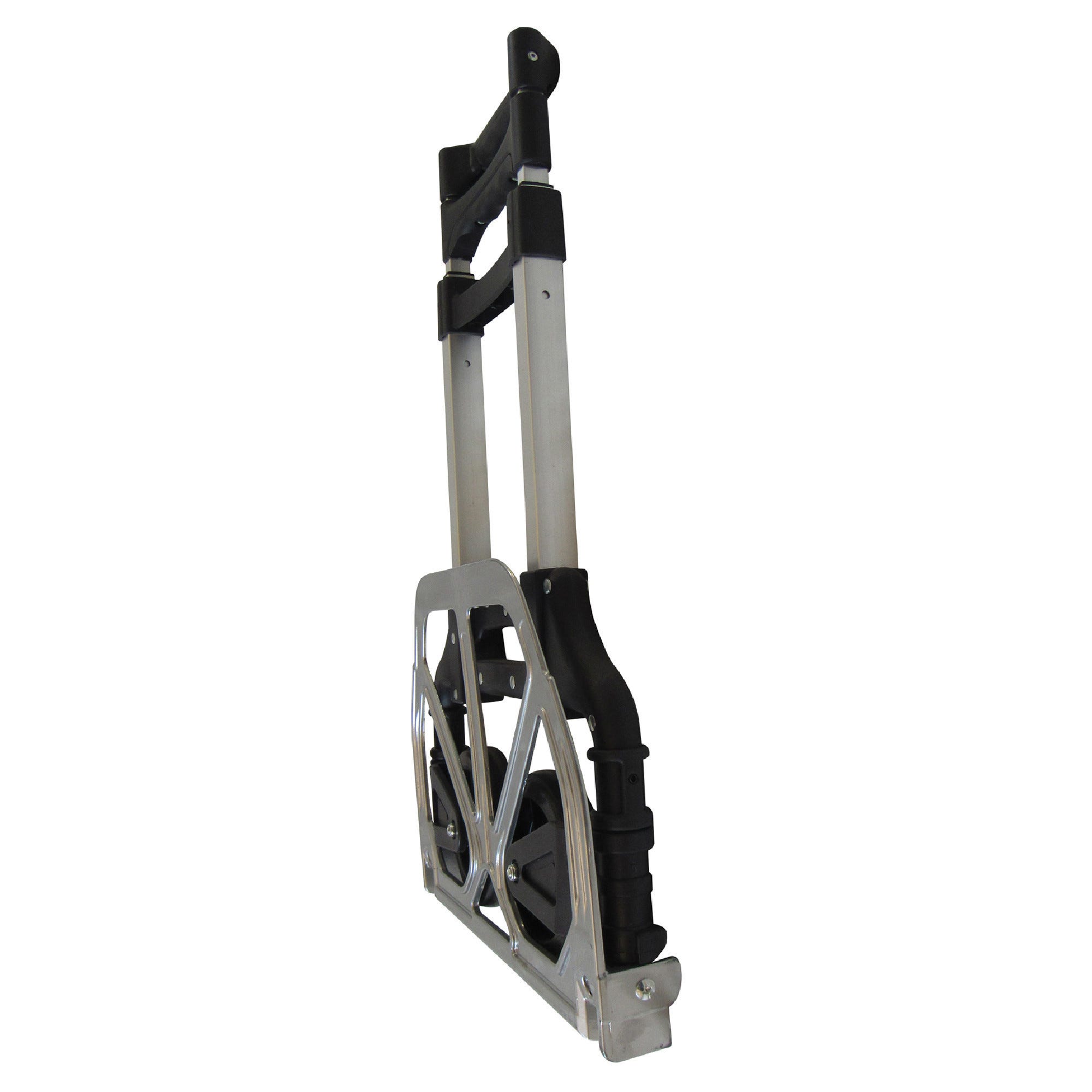 HOMCOM Carrello Portapacchi Pieghevole In Alluminio E Plastica, Max 70 Kg, Maniglie Telescopiche Altezza Regolabile, 41x38.7x100 Cm, Argento