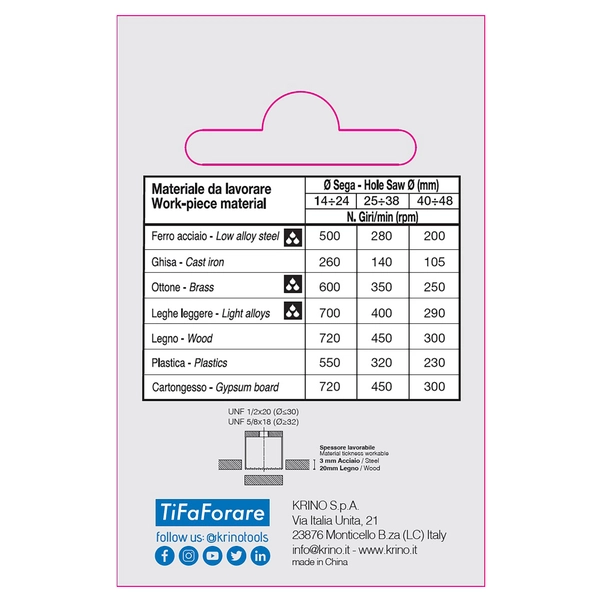 Sega A Tazza Bimetallica Krino Ø25mm | Dentatura Variabile | Acciaio HSS Per Materiali Duri - Foto 5