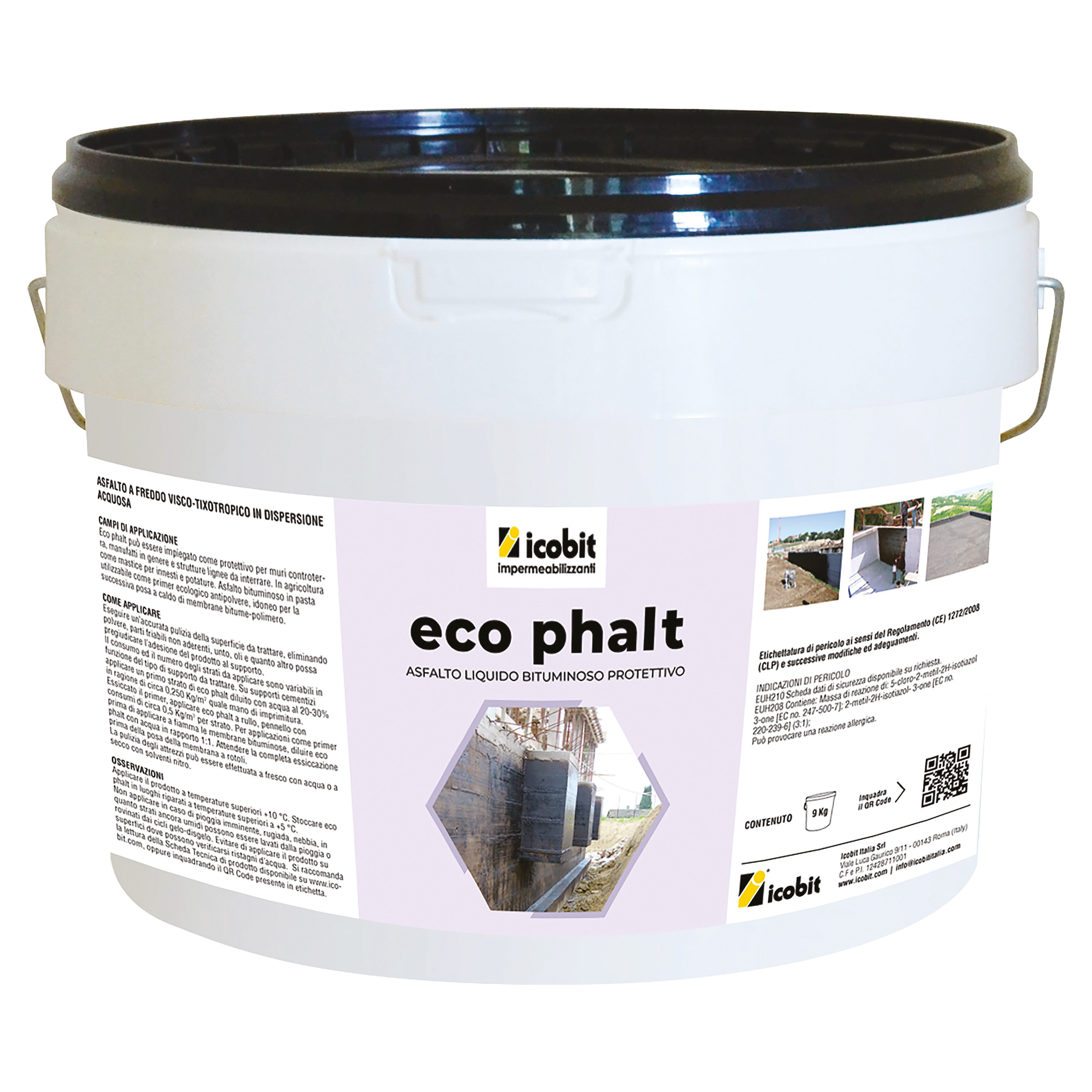 ASFALTO LIQUIDO BITUMINOSO ECO PHALT 15 kg A BASE ACQUA