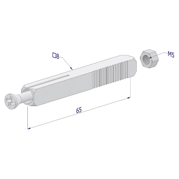 Ferro Quadro Ad Espansione Zincato 8x65 Mm Securemme - Per Maniglie E Pomoli Porte Blindate - Foto 6