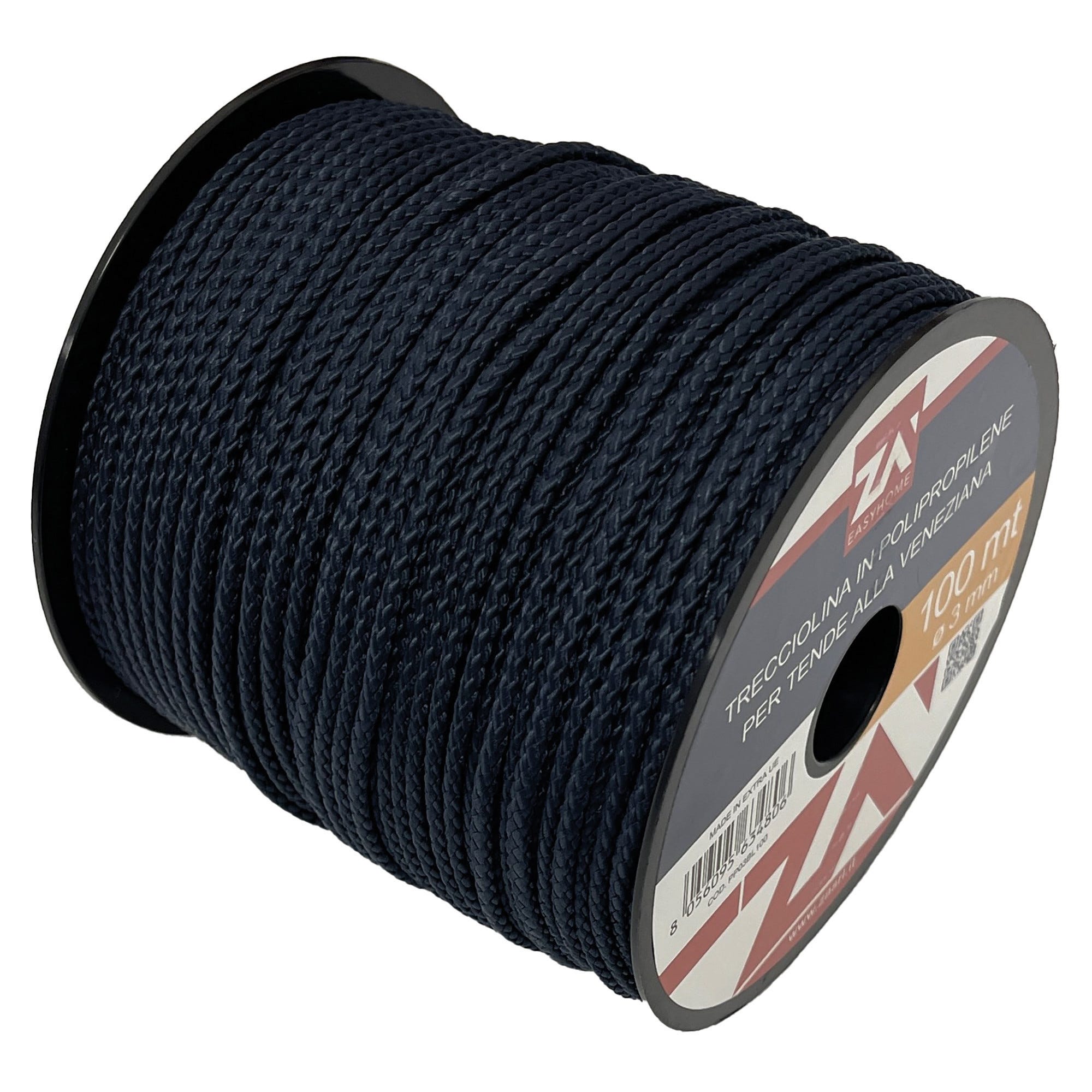 Corda In Polipropilene 5 Mm X 100 M - Nero | Intrecciata 16 Capi, Galleggiante, Resistente Ai Raggi UV | Per Edilizia, Nautica, Giardinaggio - 2