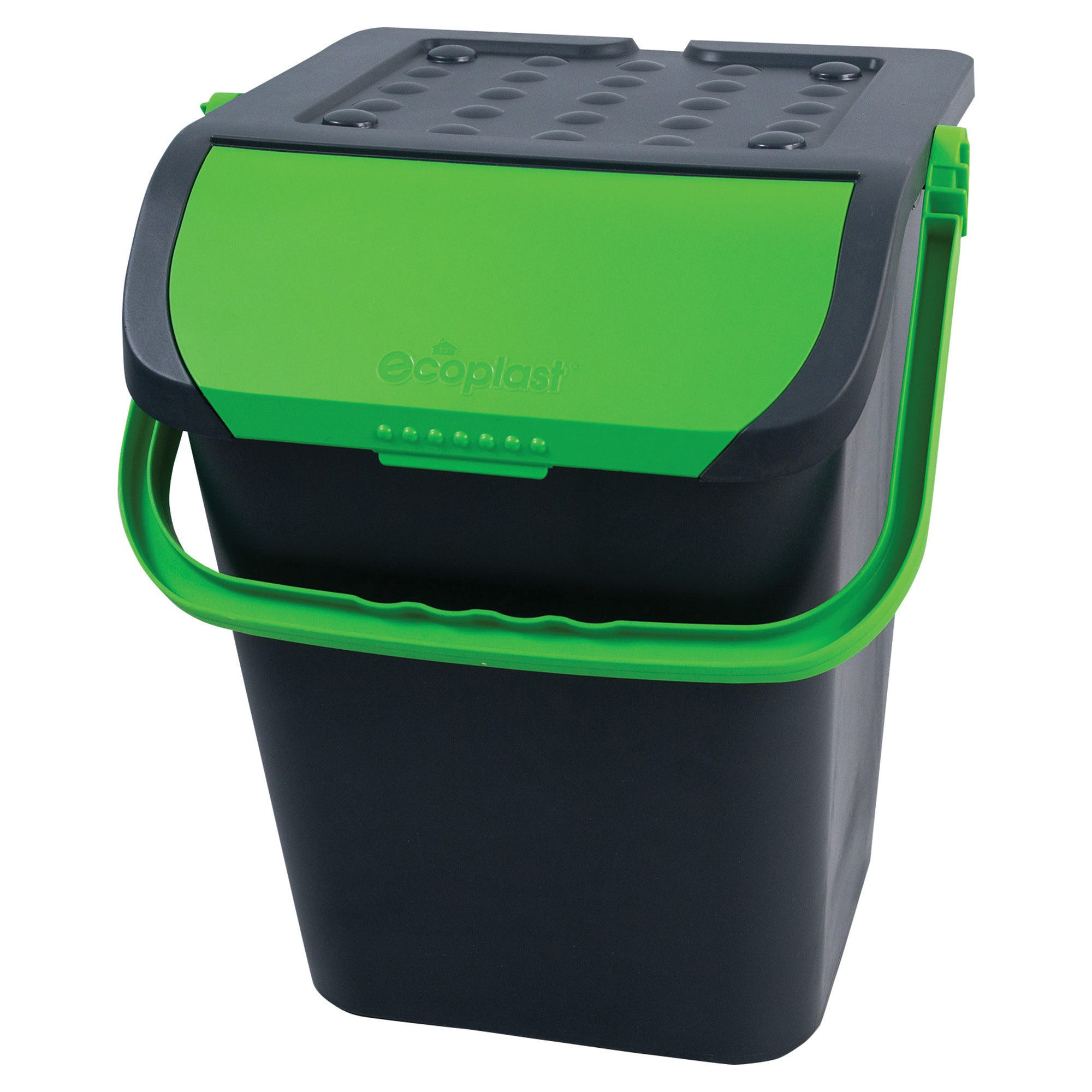 Set pattumiera 5lt a pedale e portascopino in acciaio verde scuro opaco