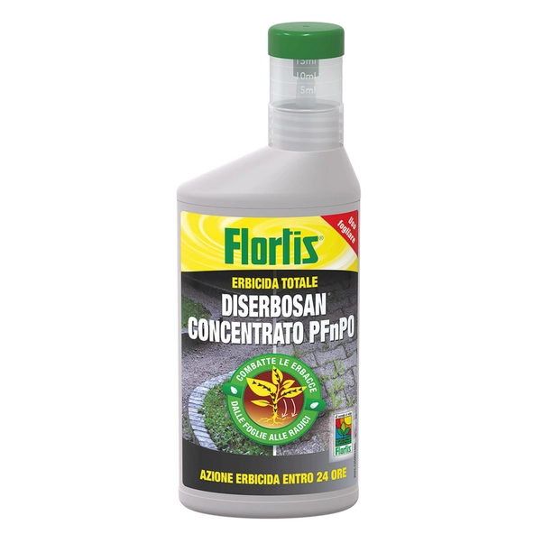 ERBICIDA LIQUIDO CONCENTRATO DISERBOSAN FLORTIS PER ERBE INFESTANTI MUSCHI ALGHE 500 ml ERBICIDA LIQUIDO CONCENTRATO DISERBOSAN FLORTIS PER ERBE INFESTANTI MUSCHI ALGHE 500 ml