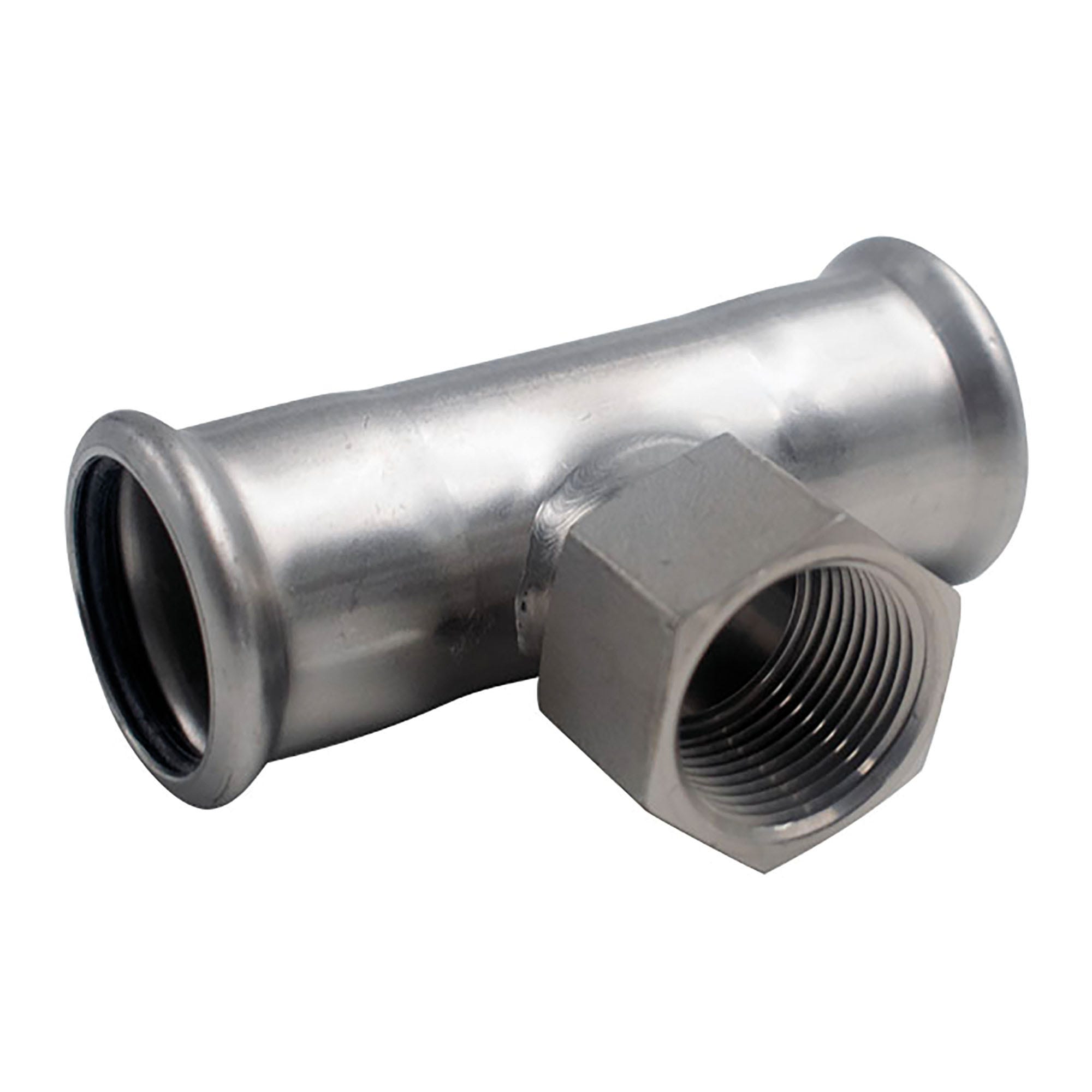 TEE CHIBRO 6601 15 Mm ACCIAIO INOX A PRESSARE AISI 316 - Foto 12