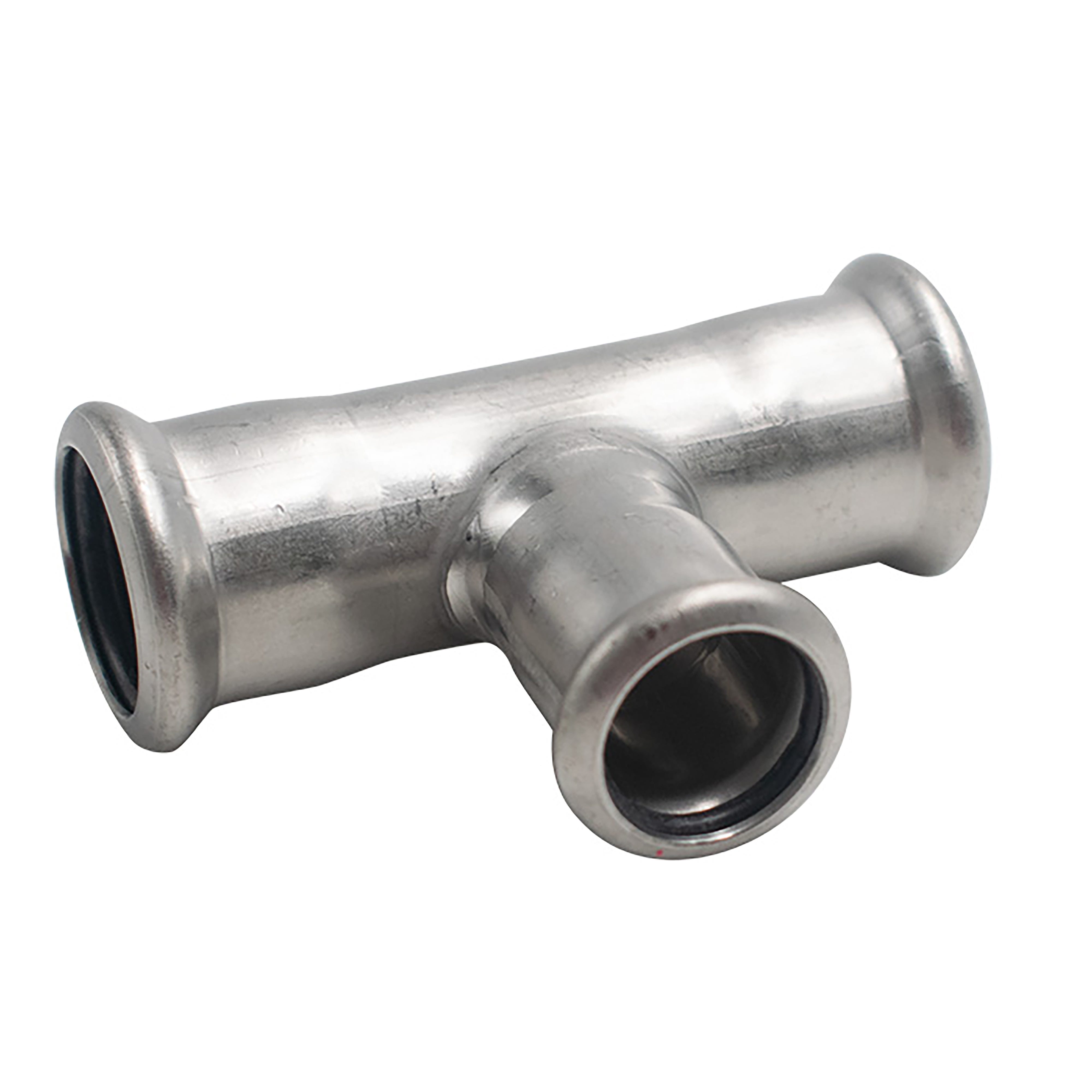 TEE CHIBRO 6601 15 Mm ACCIAIO INOX A PRESSARE AISI 316 - Foto 6