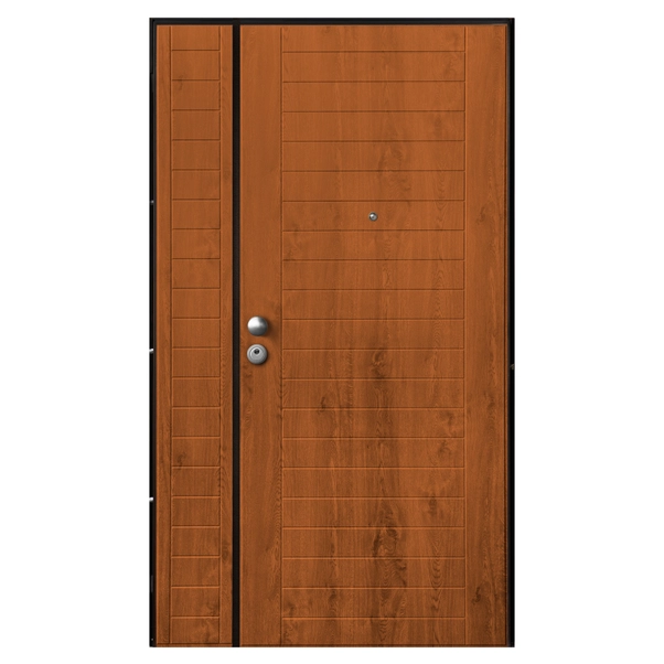 Portone Blindato P12 Con Effetto Legno - Apertura Interna Destra | Isolamento Lana Di Roccia - Foto 3