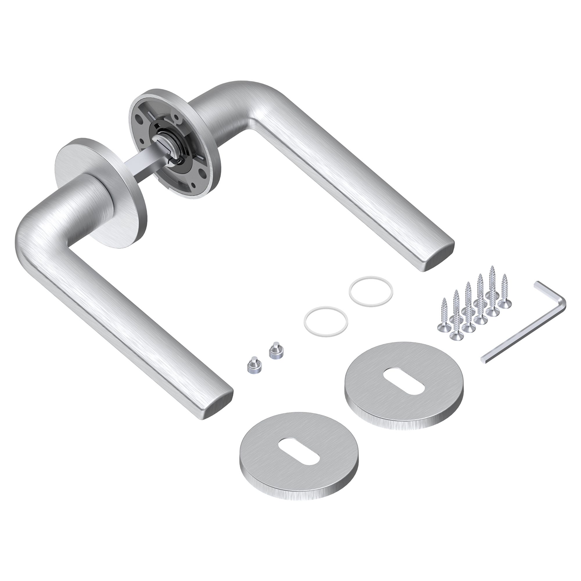 Maniglia Sidney 1126 Bronzo Graffiato - Per Porta Con Serratura Yale, Completa Di Viti - Foto 8