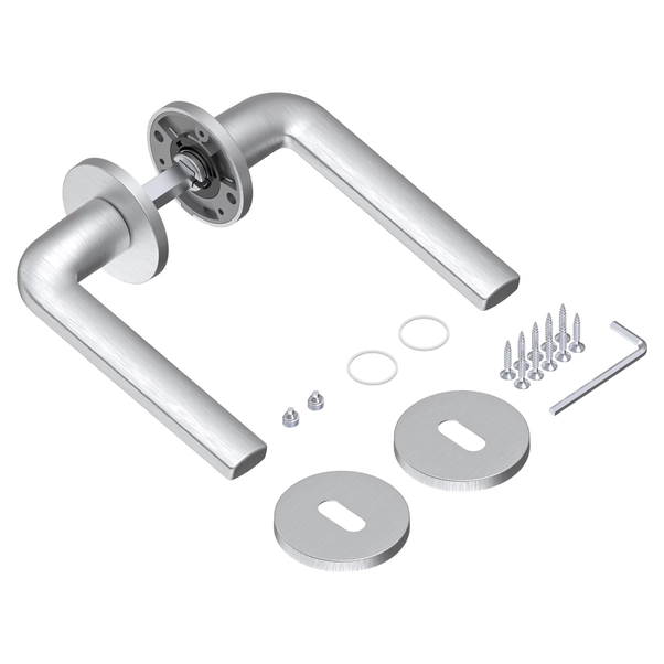 Maniglia Sidney 1126 Bronzo Graffiato - Per Porta Con Serratura Yale, Completa Di Viti - Foto 8