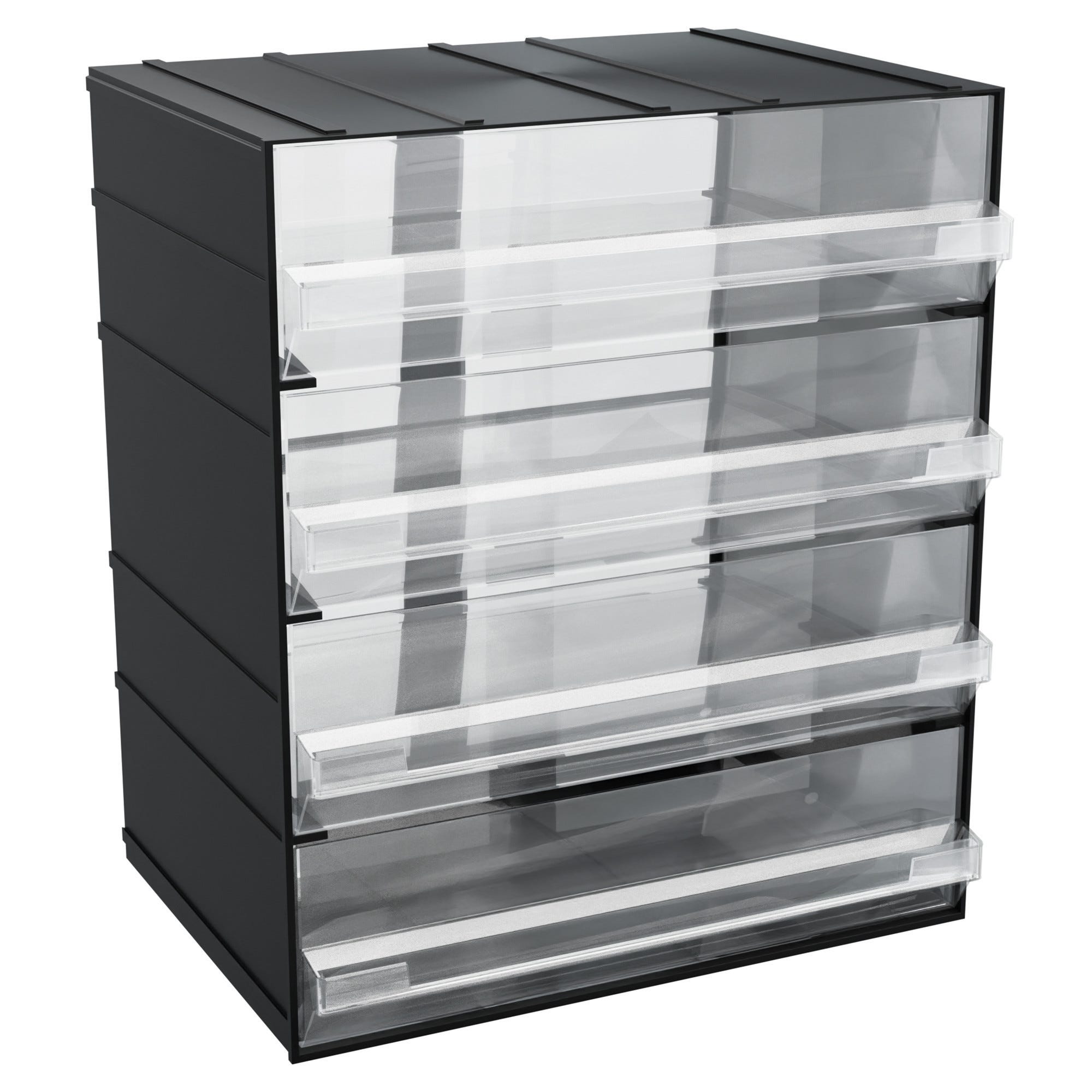 FAVOMOTO Cassettiera 3 Strati In Plastica Trasparente - Organizer Multiuso Per Ufficio, Bambini O Giardino - 2
